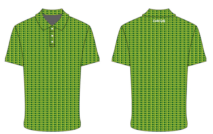 Green w/Yellow Carts Polo