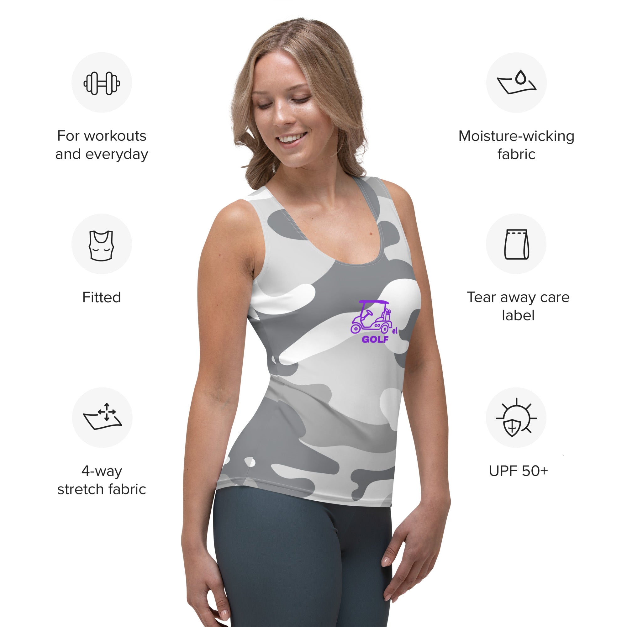 Camo Purple Tank Top