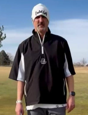 Black 1/4" Zip SS Rain/Wind Jacket Unisex