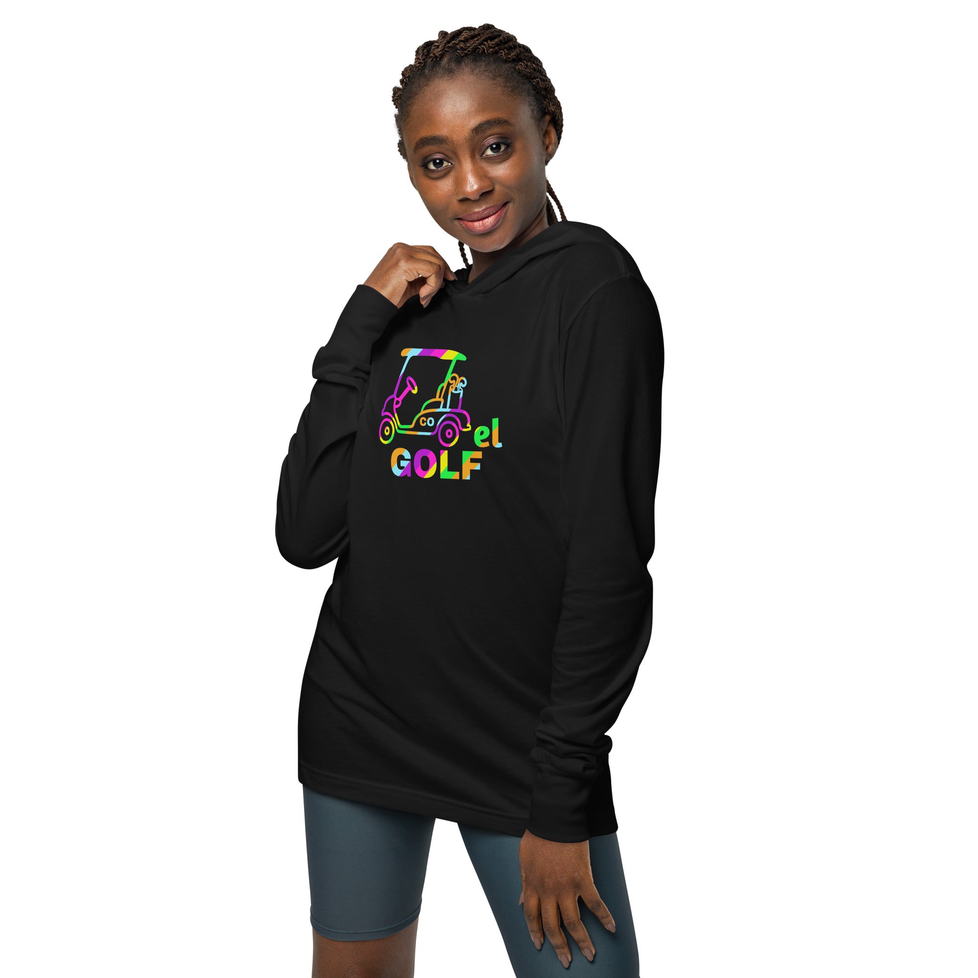 Hooded long-sleeve tee "Cartel Golf Colorful"