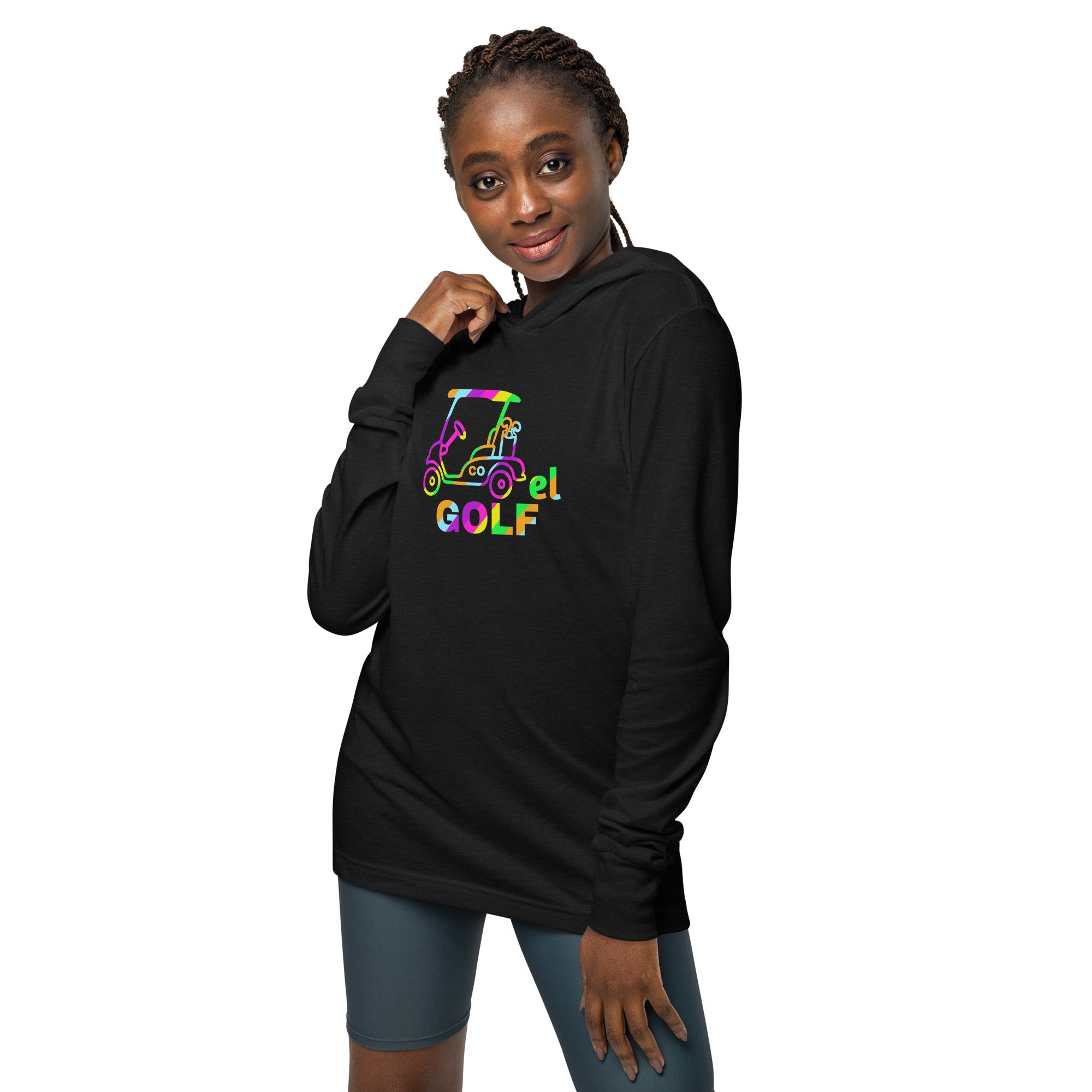 Hooded long-sleeve tee "Cartel Golf Colorful"