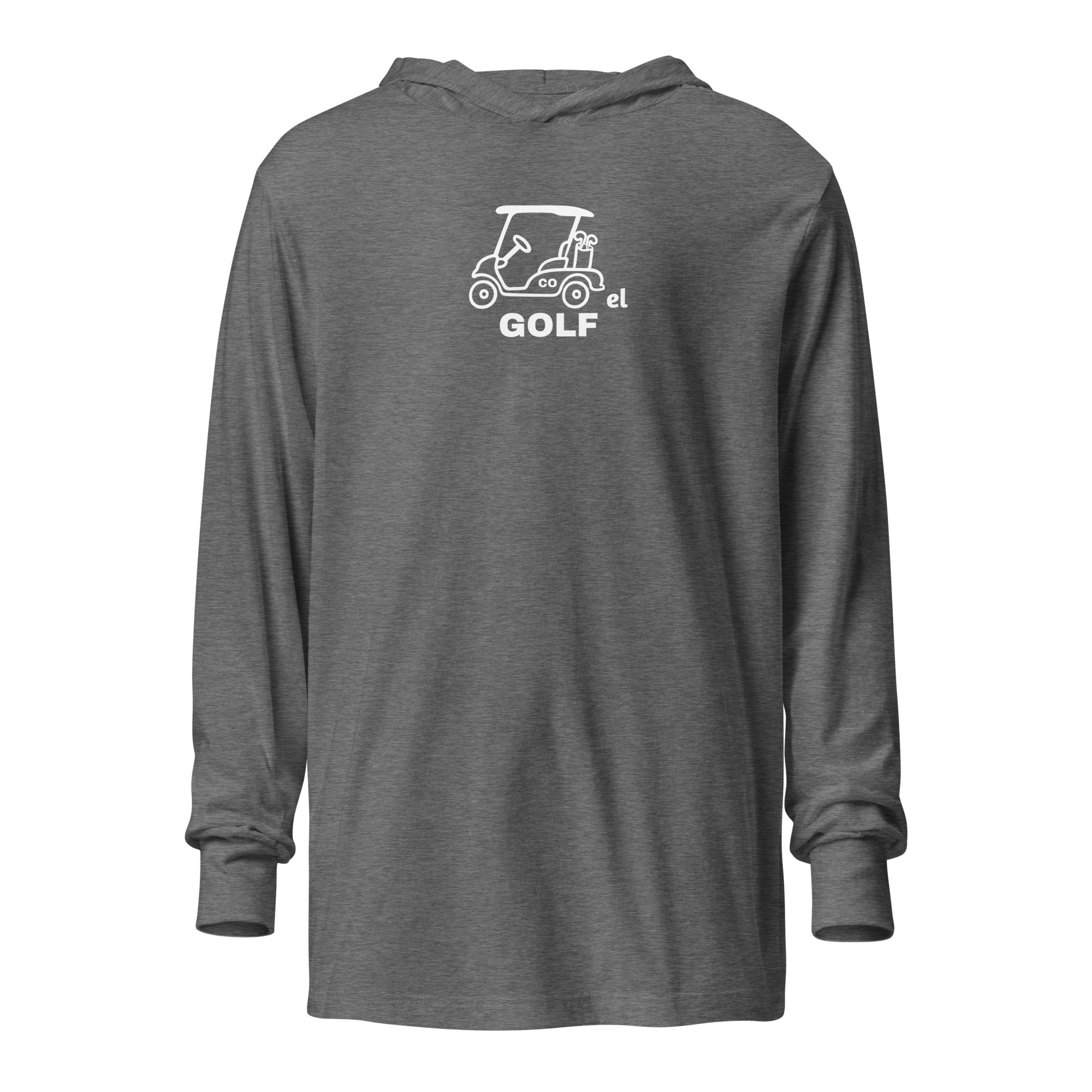 Hooded long-sleeve tee "Golf is 100% Vegan"