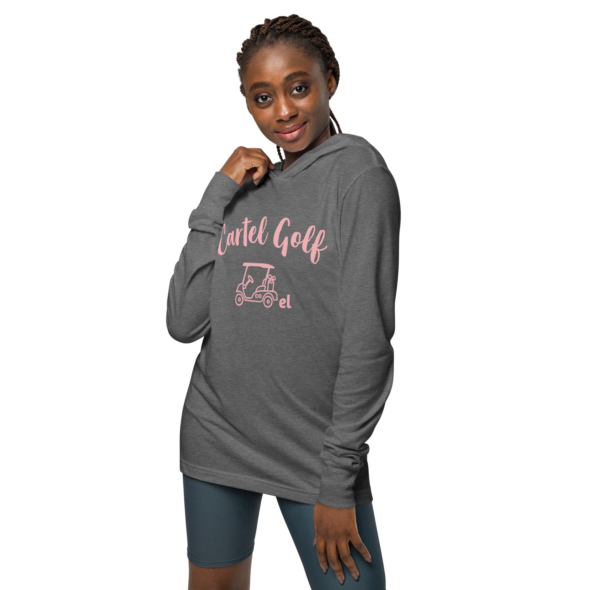 Hooded long-sleeve tee "Breast Cancer Awarness"