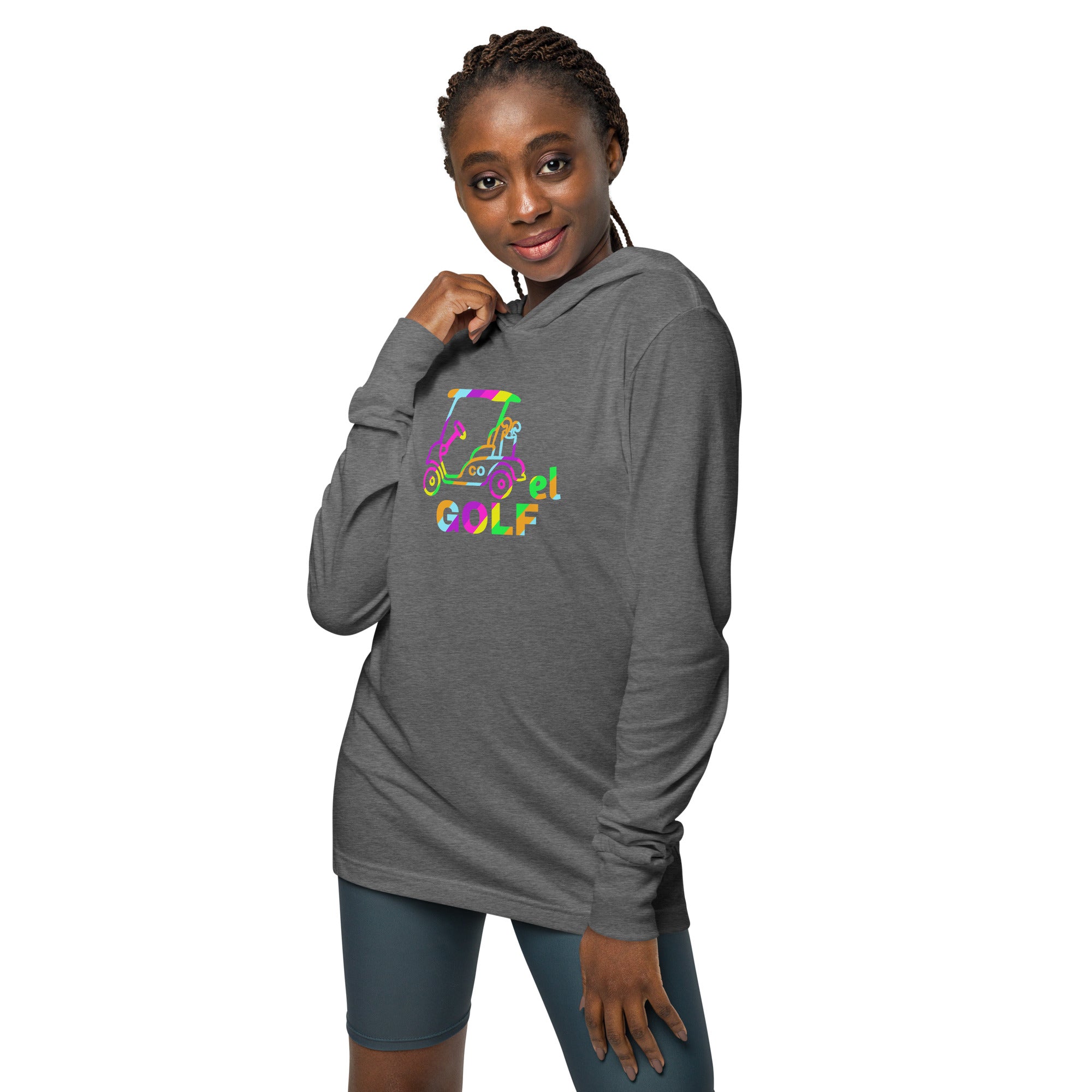 Hooded long-sleeve tee "Cartel Golf Colorful"