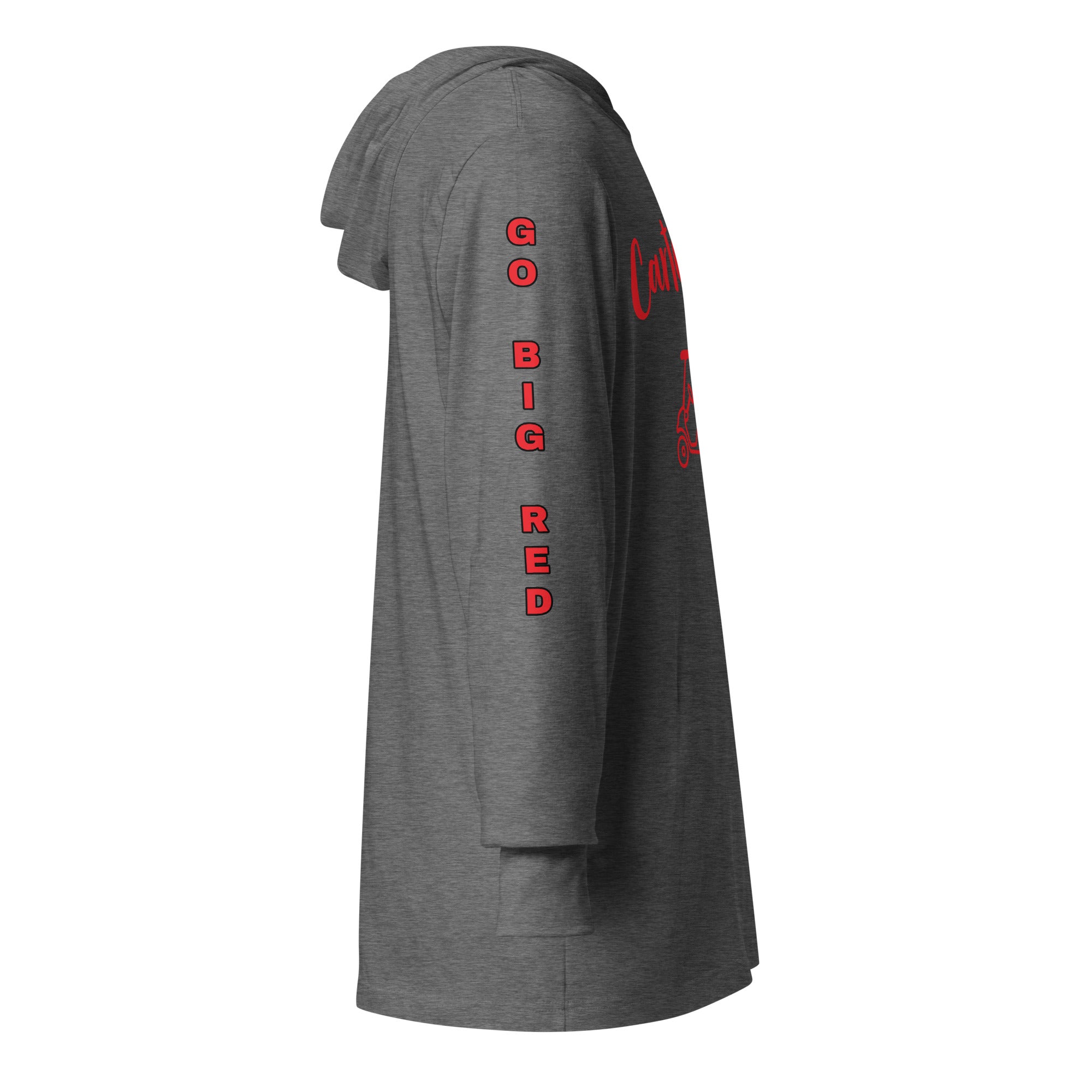 Hooded long-sleeve tee "Go Big Red"