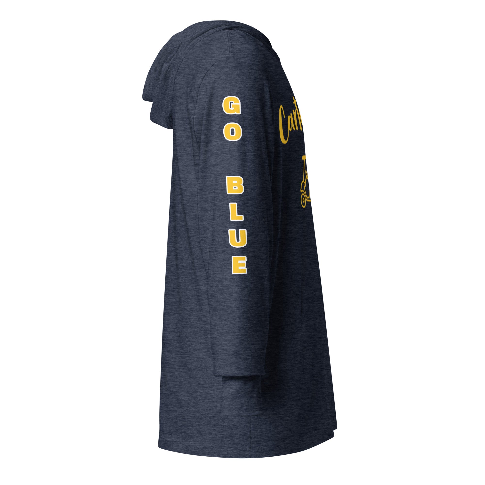 Hooded long-sleeve tee "Go Blue"