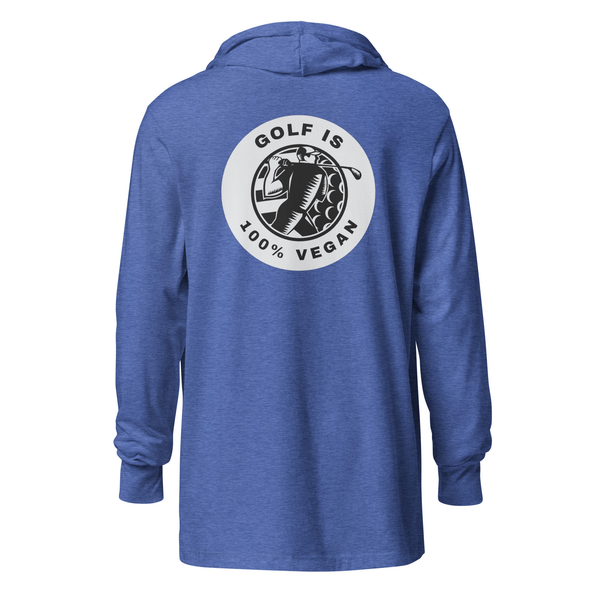 Hooded long-sleeve tee "Golf is 100% Vegan"