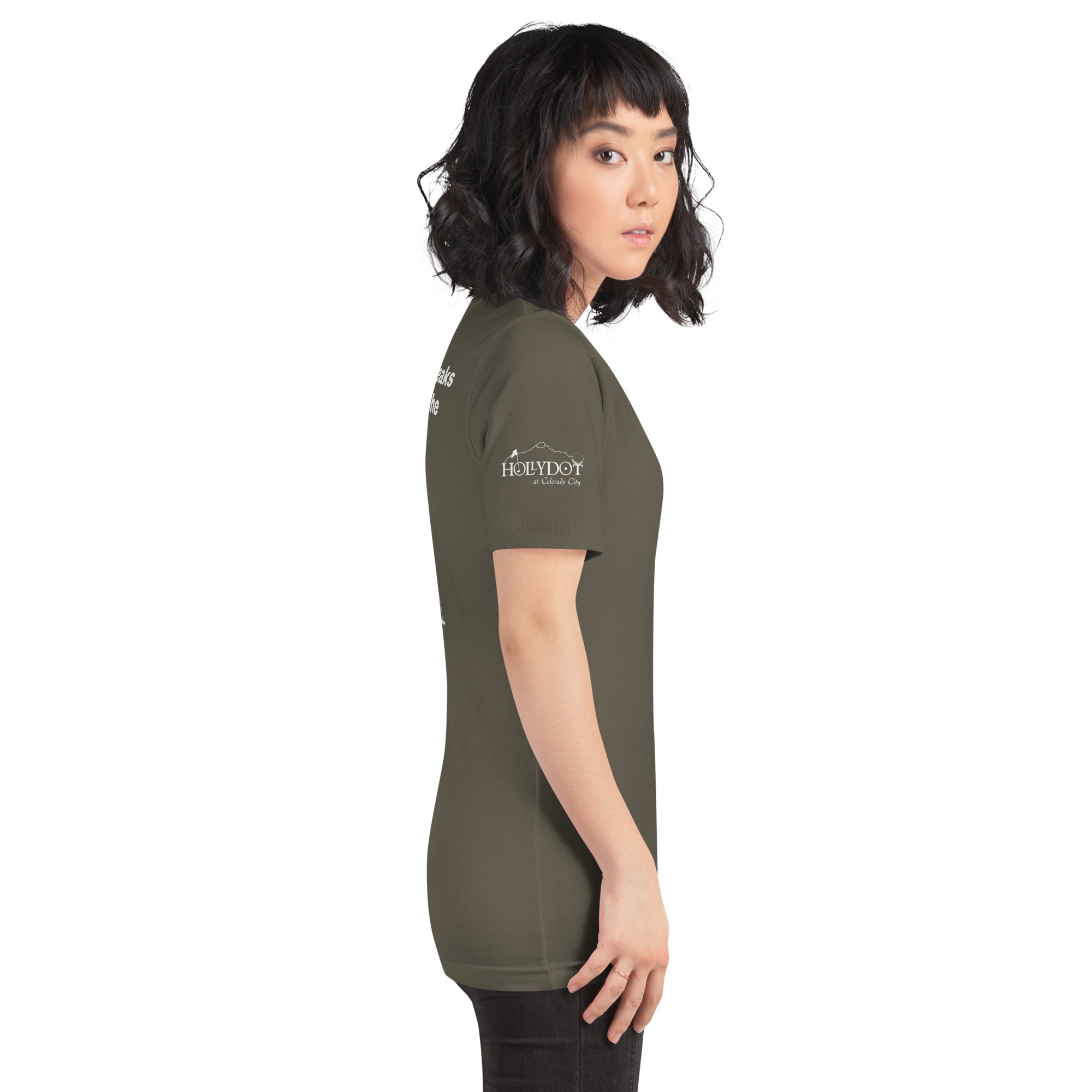 Unisex t-shirt "Everything Breaks away from the Greenhorn on the Back"