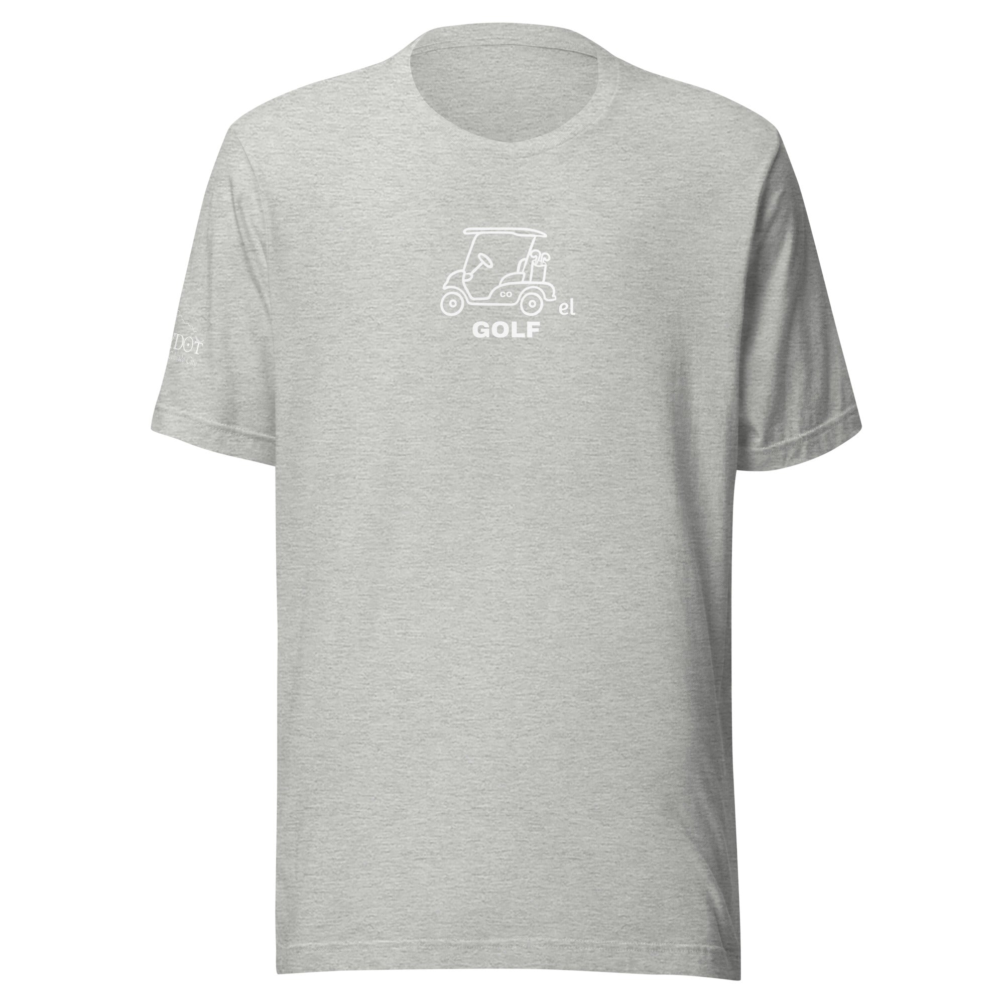 Unisex t-shirt "I learned to golf on the west course on the Back"