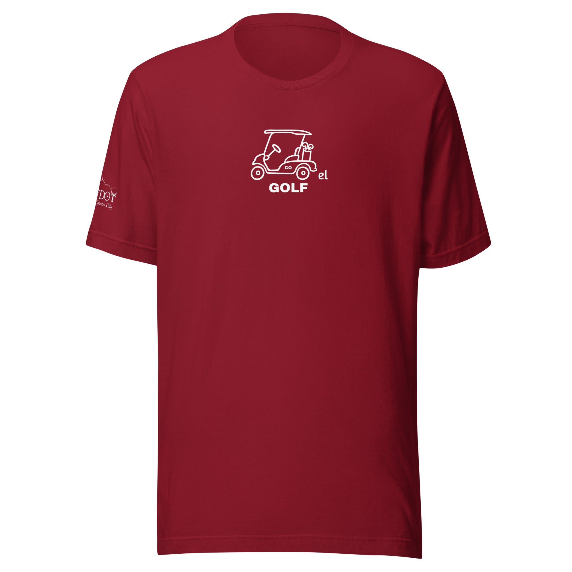 Unisex t-shirt "I learned to golf on the west course on the Back"