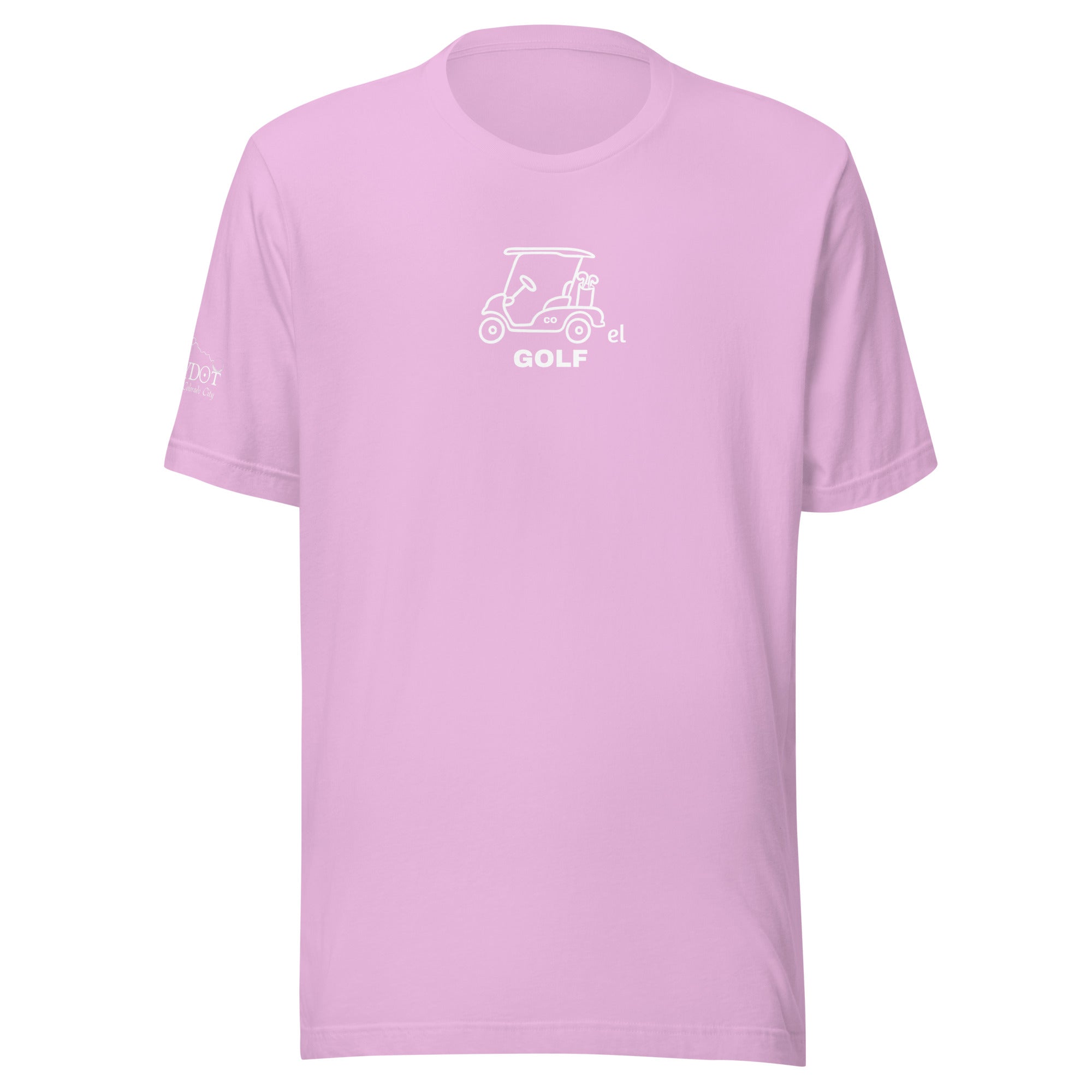 Unisex t-shirt "I learned to golf on the west course on the Back"