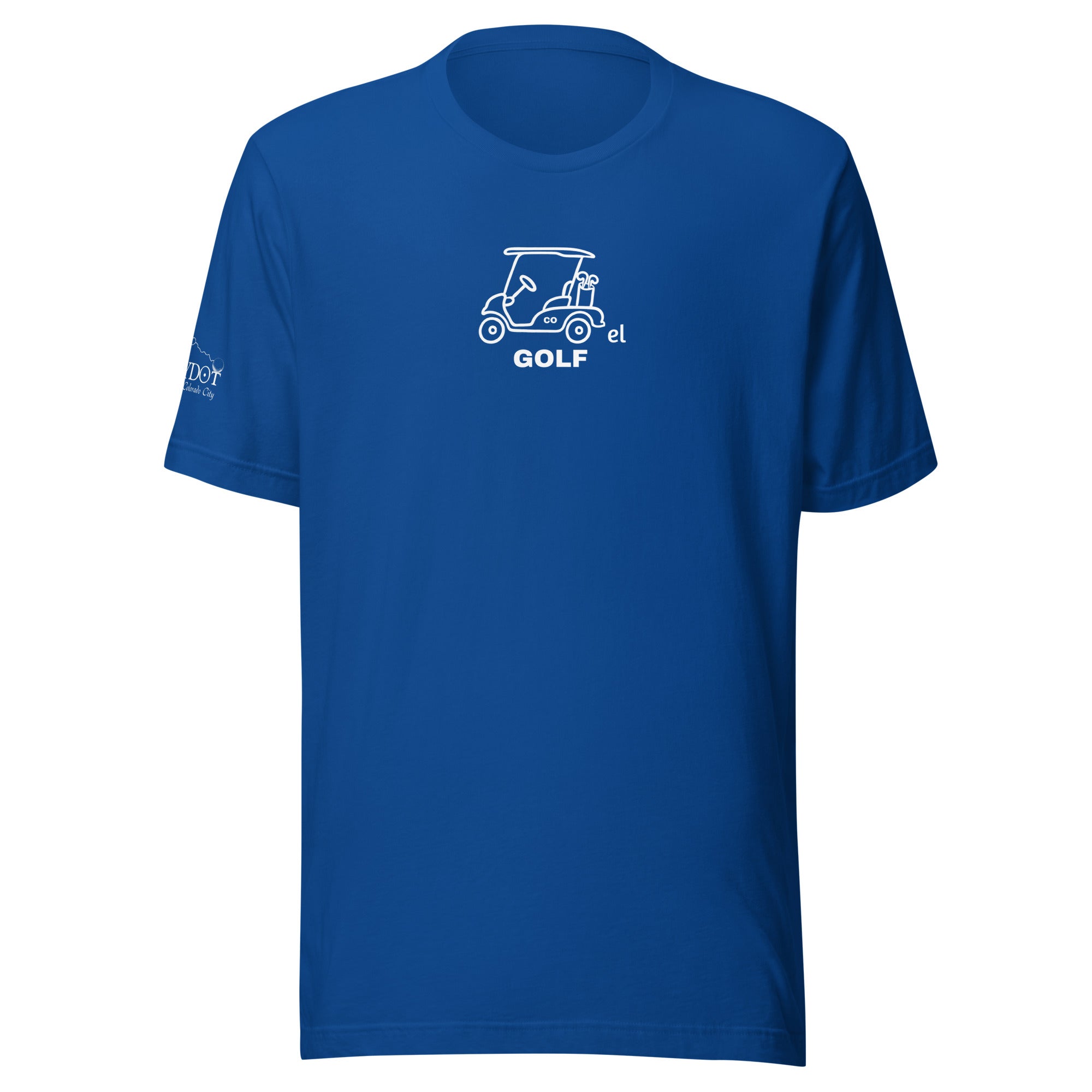Unisex t-shirt "I learned to golf on the west course on the Back"