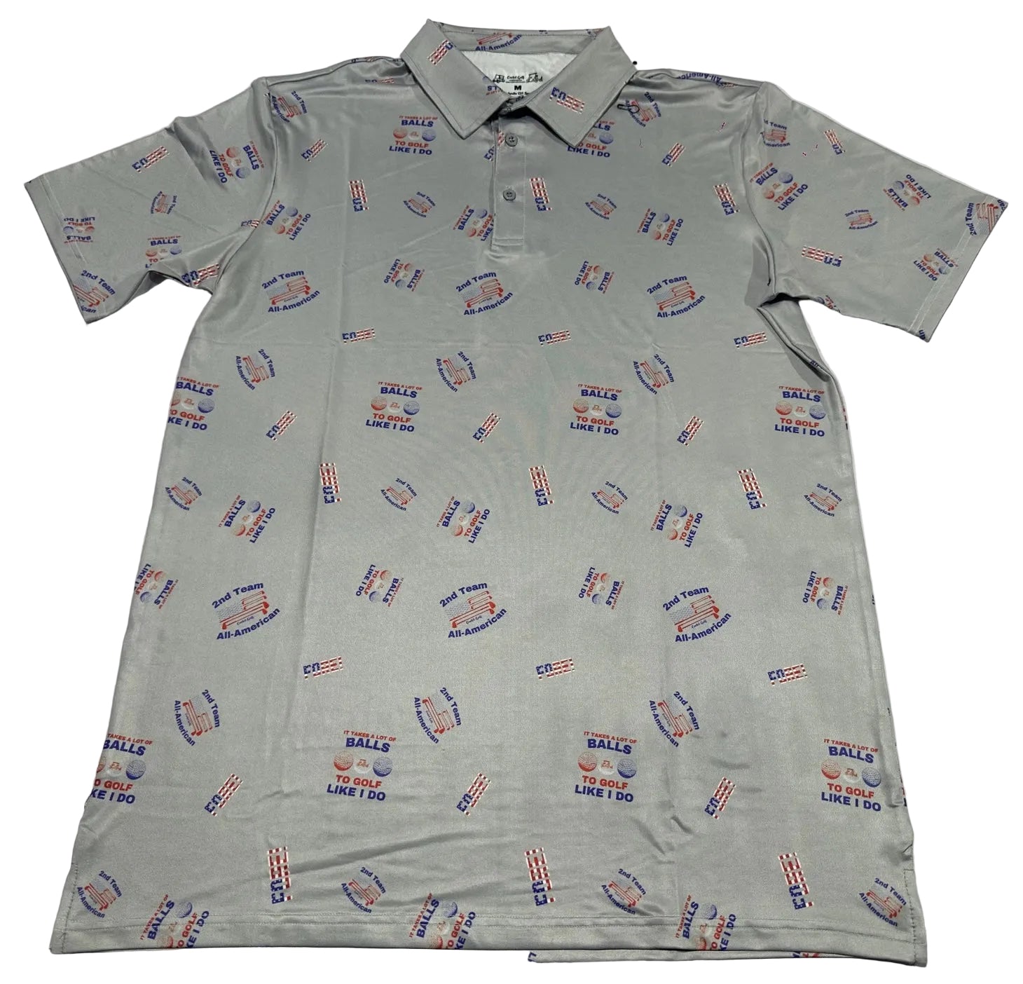 "Bad Golfer" Silver Polo