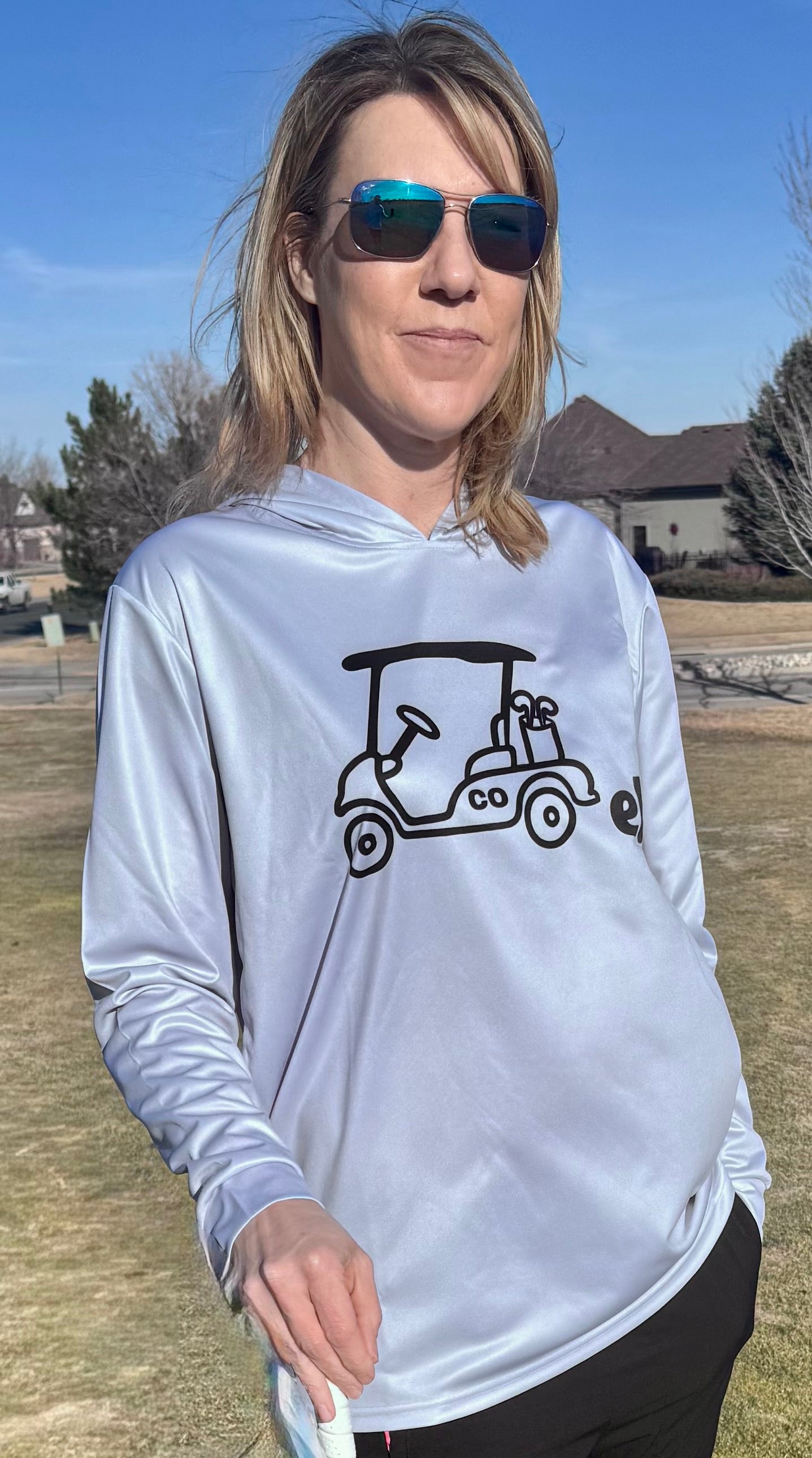 Lightweight Long Sleeve Hooded Shirt "Silver"