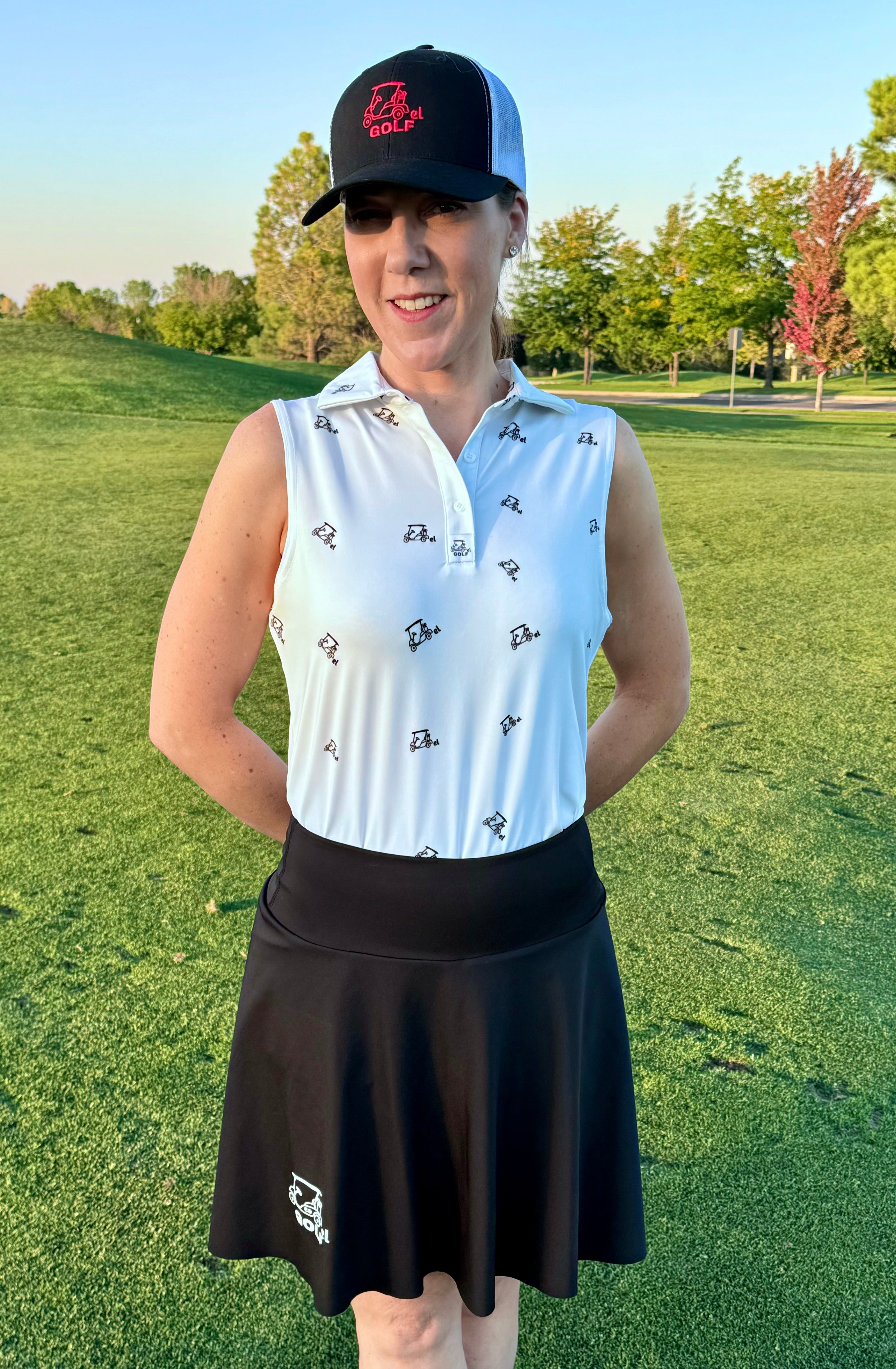 Cartel Golf's Signature White Sleeveless Women's Polo