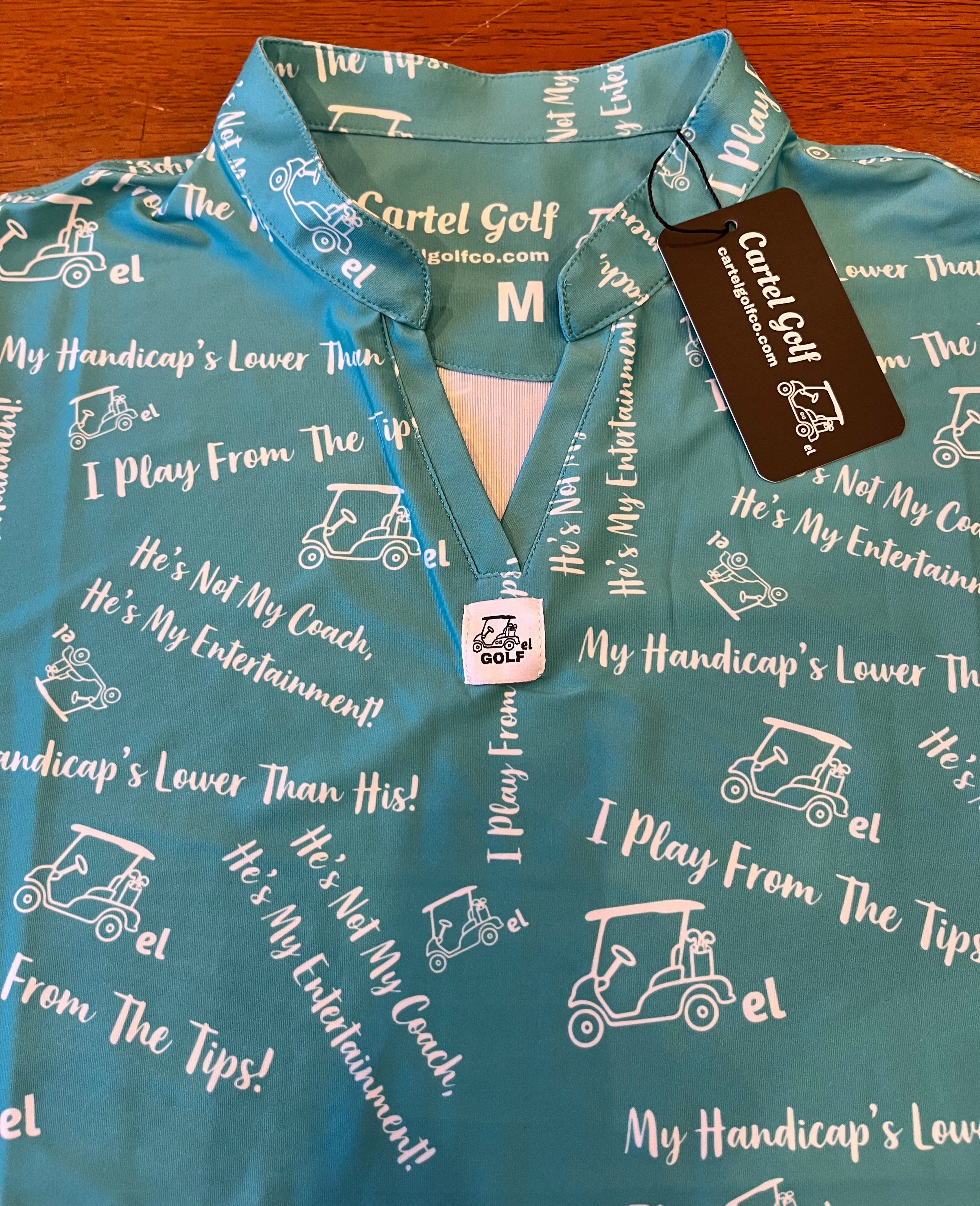 Cartel Golf's Women's "Funny Sayings"  Sleeveless Polo