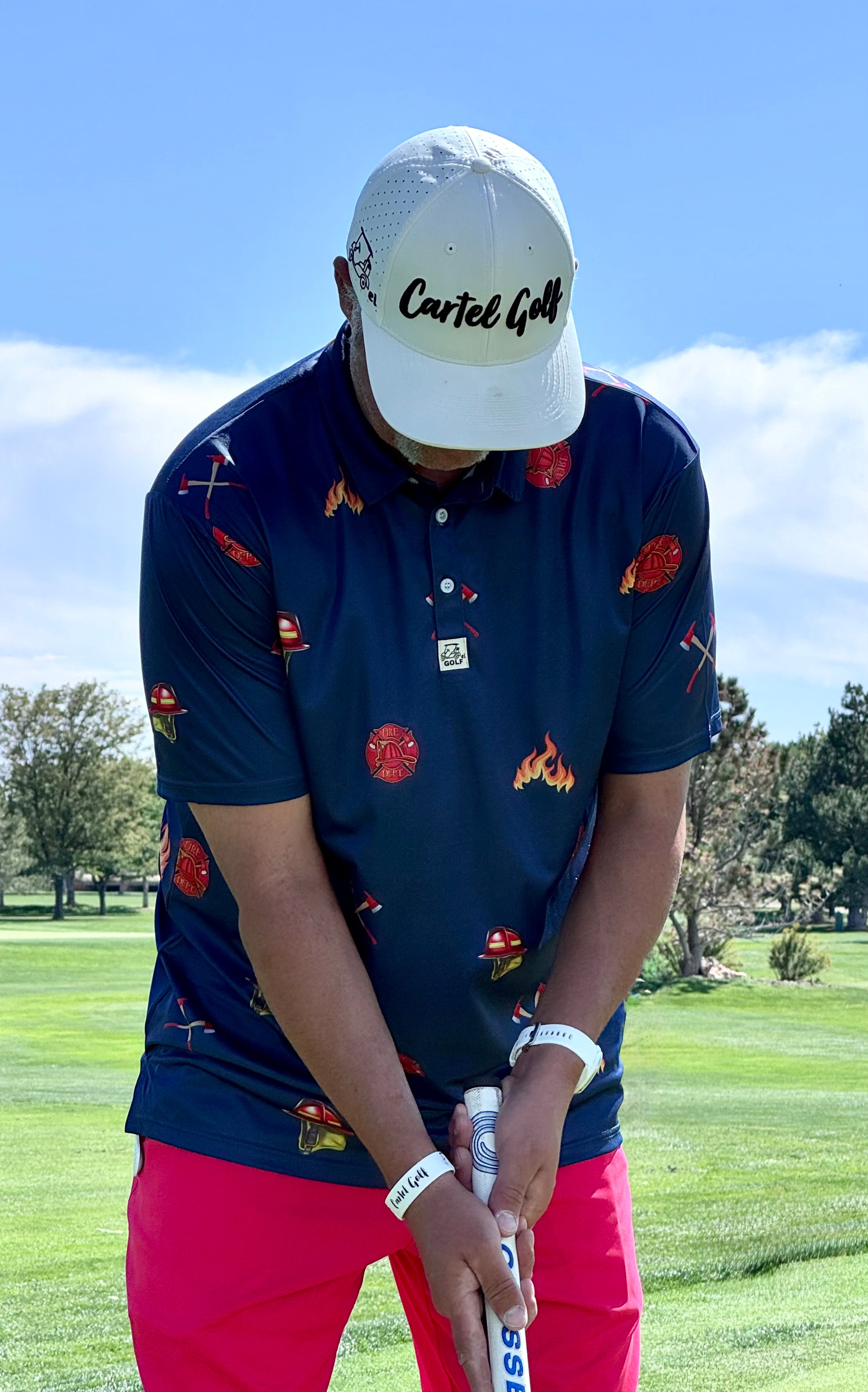 Fire Fighter Navy Polo