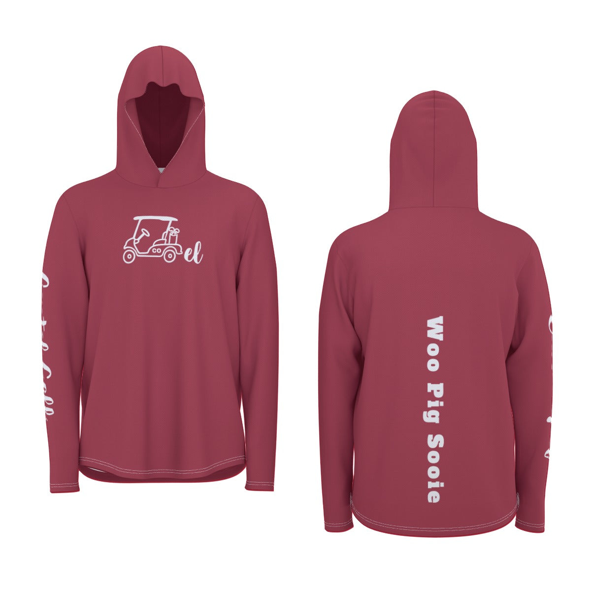 All-Over Print Men's Sunscreen  Sports Hoodie With Thumb Holes "Woo Pig Sooie"