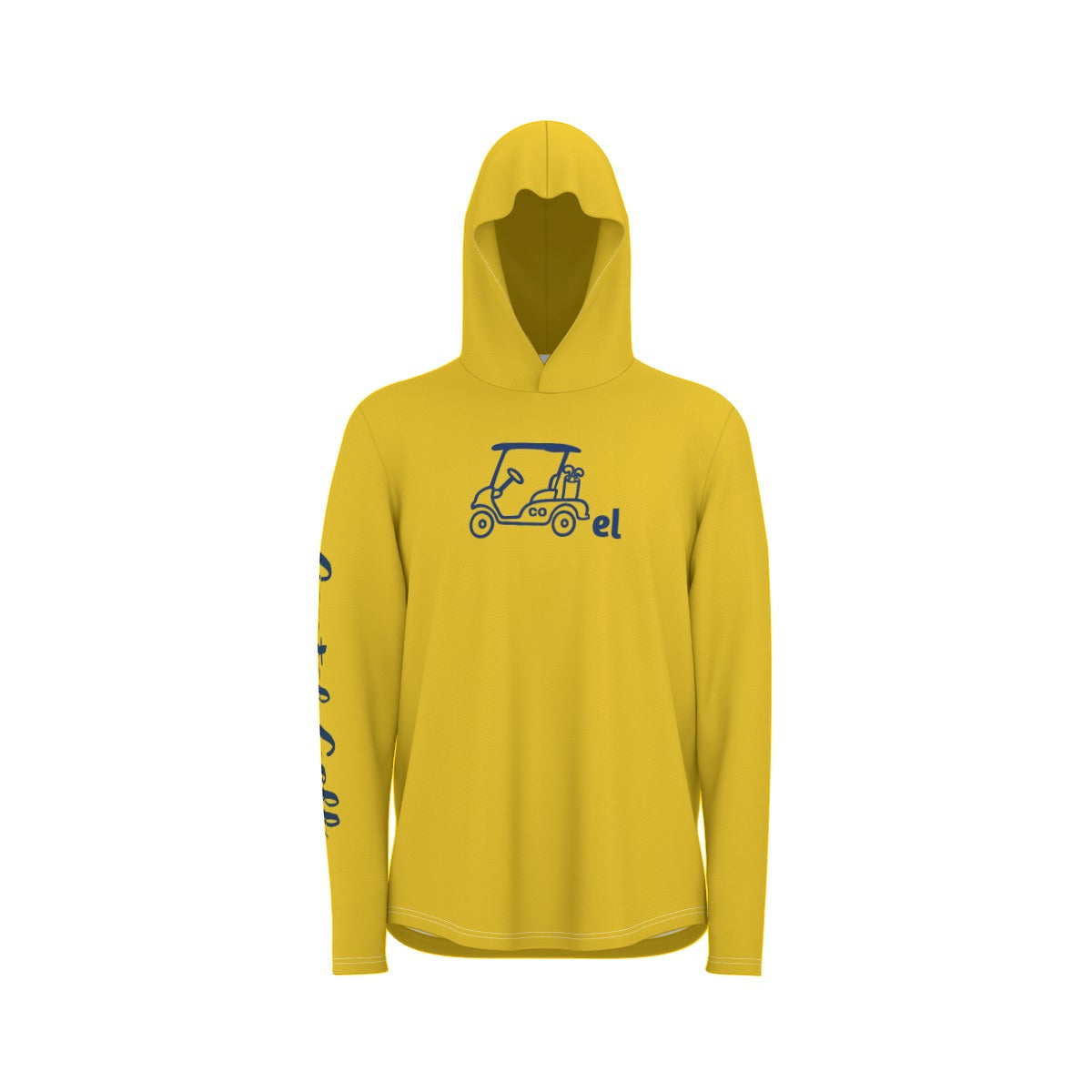 Cartel Golf "Go Blue" All-Over Print Men's Sunscreen  Sports Hoodie With Thumb Holes