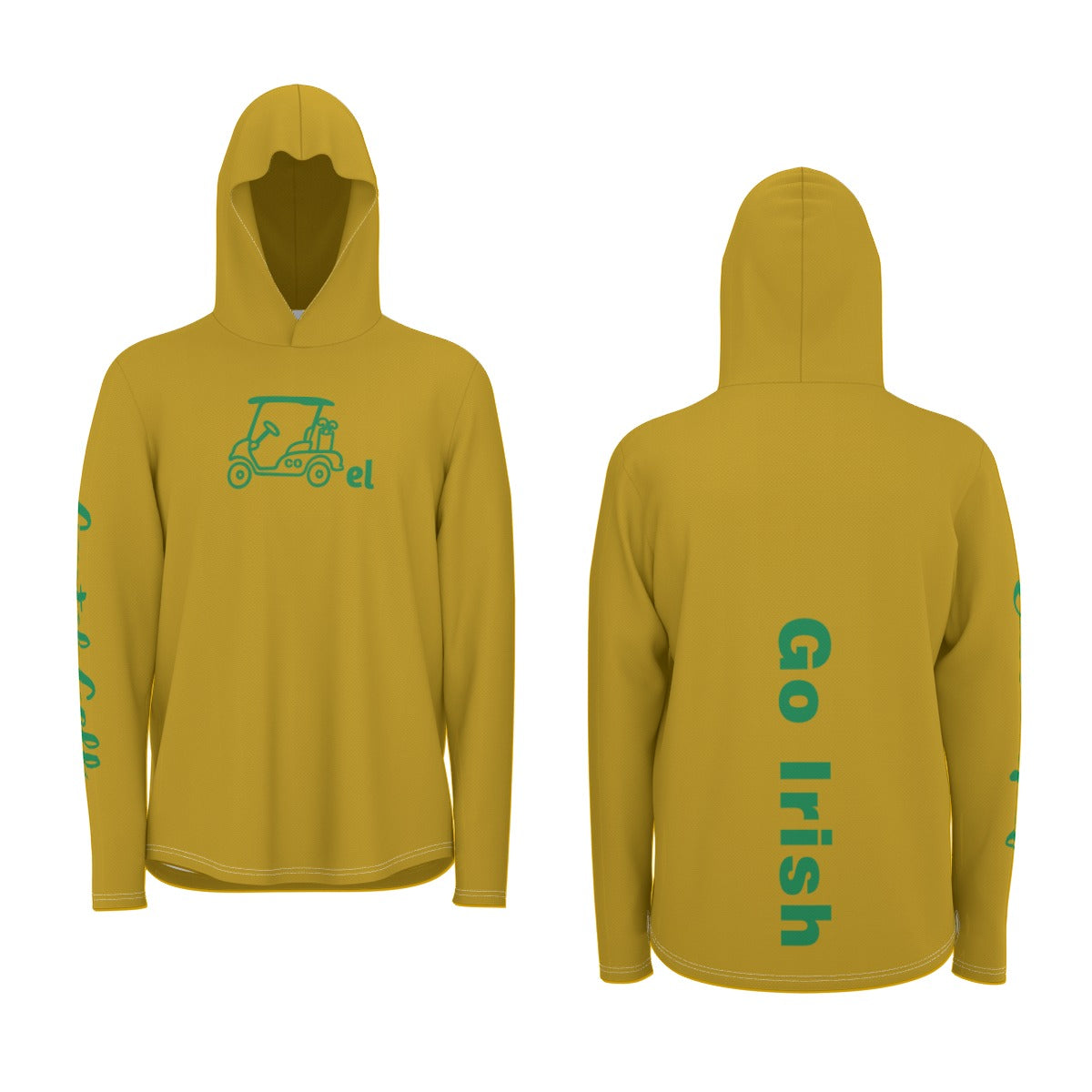 Cartel Golf "Go Irish" All-Over Print Men's Sunscreen  Sports Hoodie With Thumb Holes