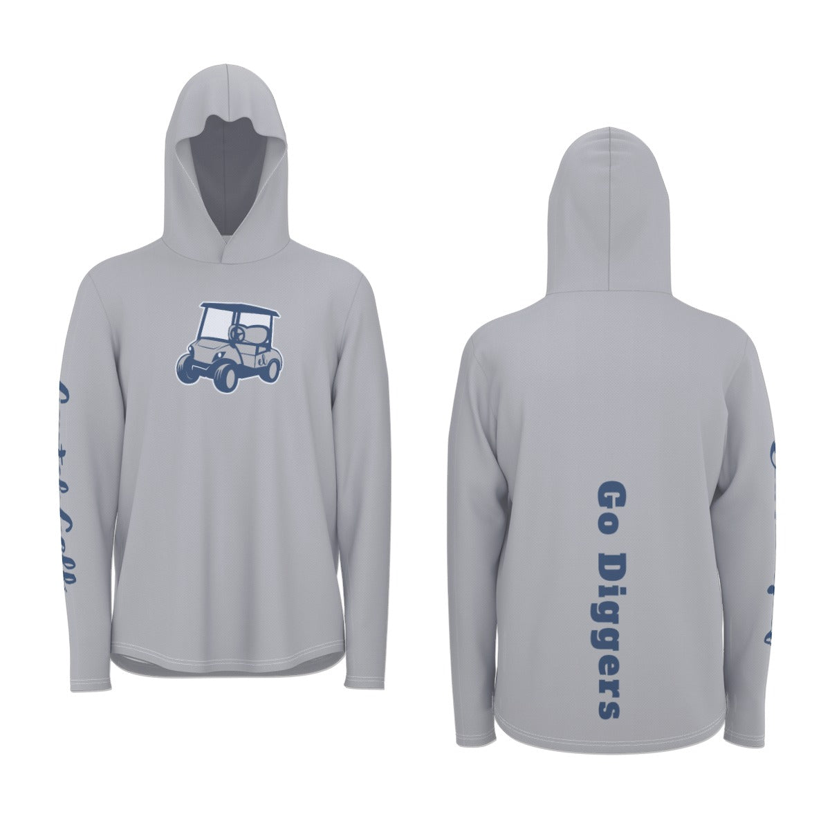 "CSM Go Diggers" All-Over Print Men's Sunscreen  Sports Hoodie With Thumb Holes
