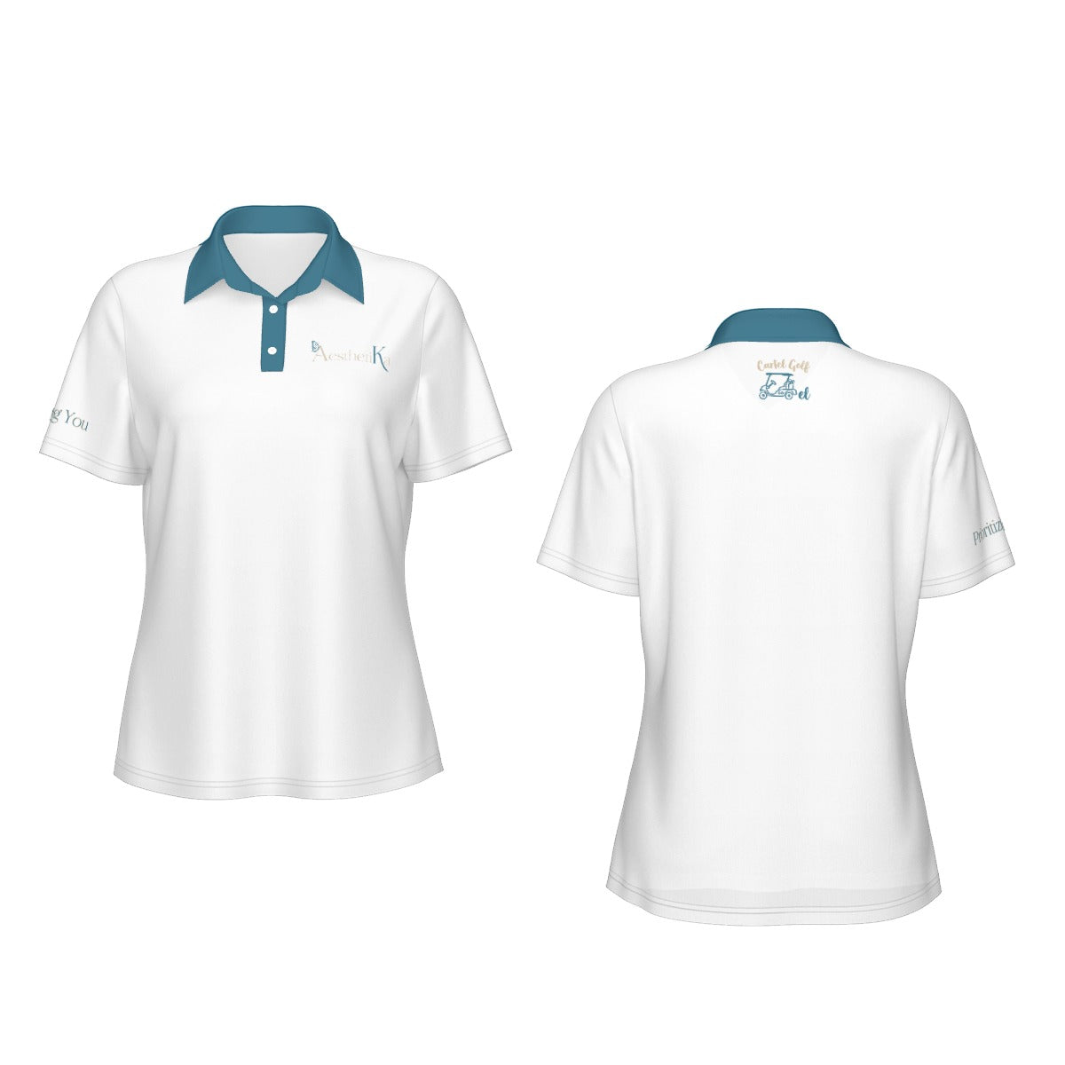 All-Over Print Women's Sports Polo Shirt "Aesthetika"