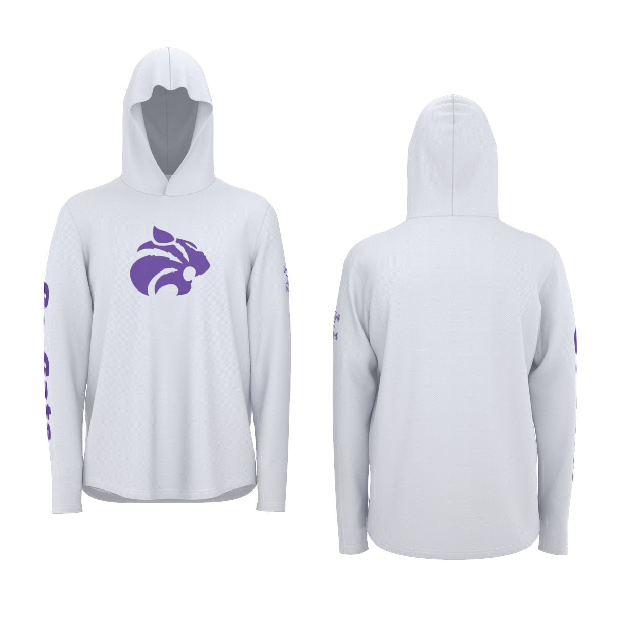 "A-West Wildcats" All-Over Print Men's Sunscreen  Sports Hoodie With Thumb Holes