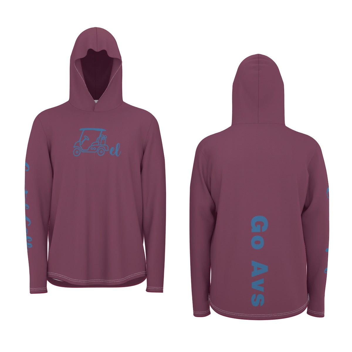 Cartel Golf "Go Avs" All-Over Print Men's Sunscreen  Sports Hoodie With Thumb Holes