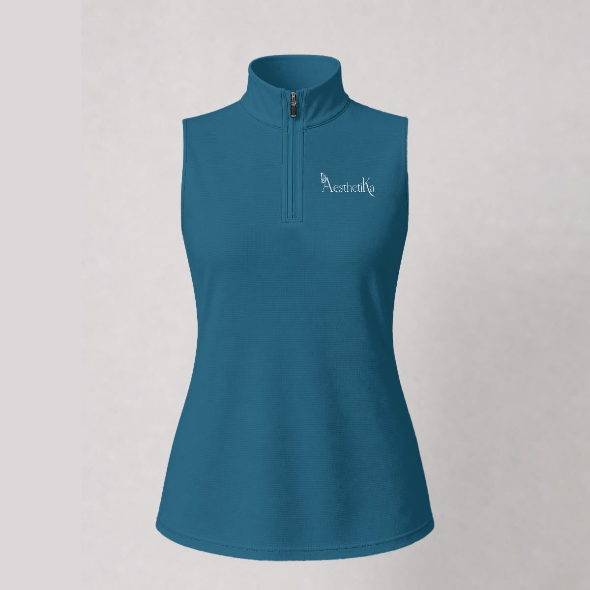 All-Over Print Women’s Sleeveless Sun-Protection Sports Polo