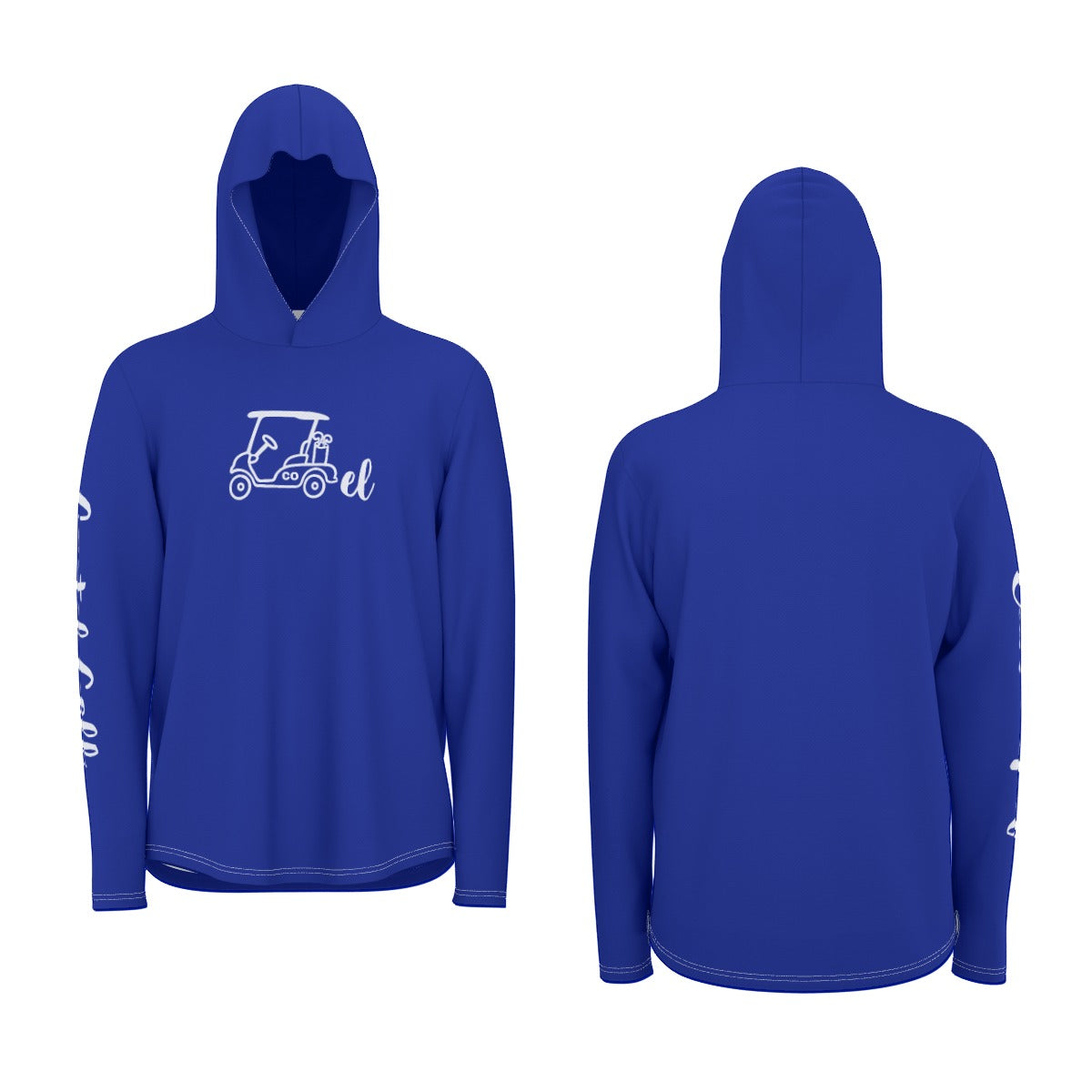 Cartel Golf Royal Blue All-Over Print Unisex Sunscreen  Sports Hoodie With Thumb Holes