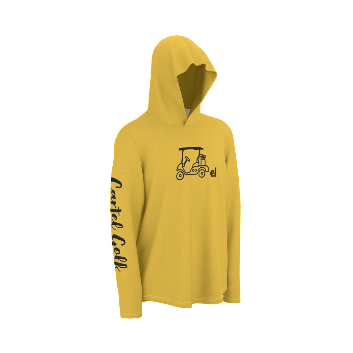 Cartel Golf Yellow All-Over Print Unisex Sunscreen  Sports Hoodie With Thumb Holes