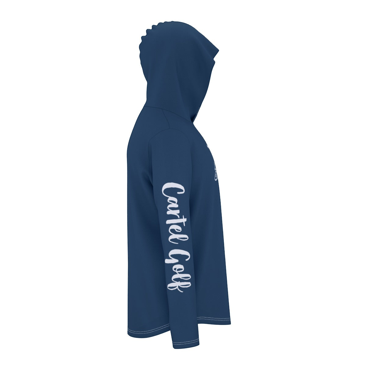 Cartel Golf Navy All-Over Print Unisex Sunscreen  Sports Hoodie With Thumb Holes