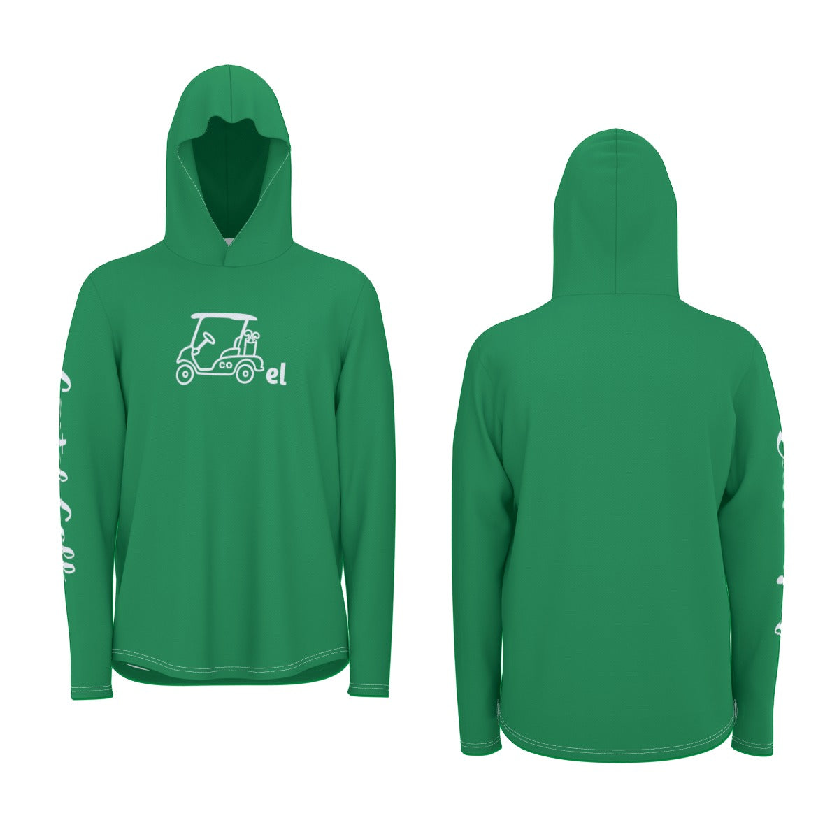Cartel Golf Green All-Over Print Unisex Sunscreen  Sports Hoodie With Thumb Holes
