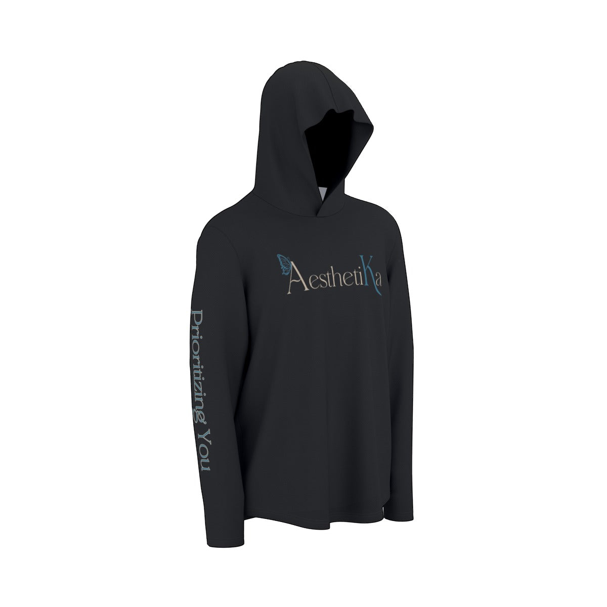 All-Over Print Men's Sunscreen  Sports Hoodie With Thumb Holes "Aesthetika"
