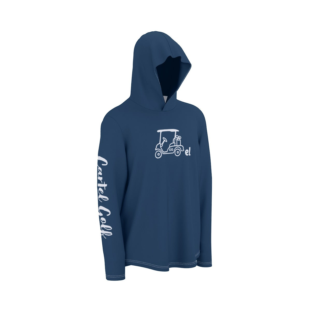 Cartel Golf Navy All-Over Print Unisex Sunscreen  Sports Hoodie With Thumb Holes