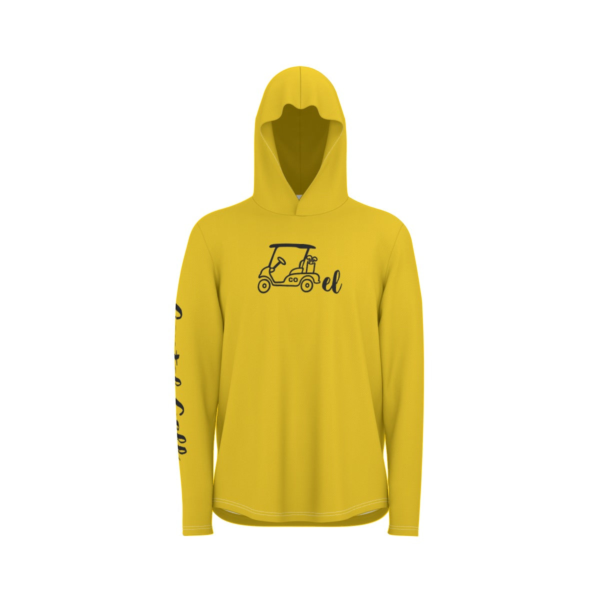 Cartel Golf " Go Hawks" All-Over Print Men's Sunscreen  Sports Hoodie With Thumb Holes