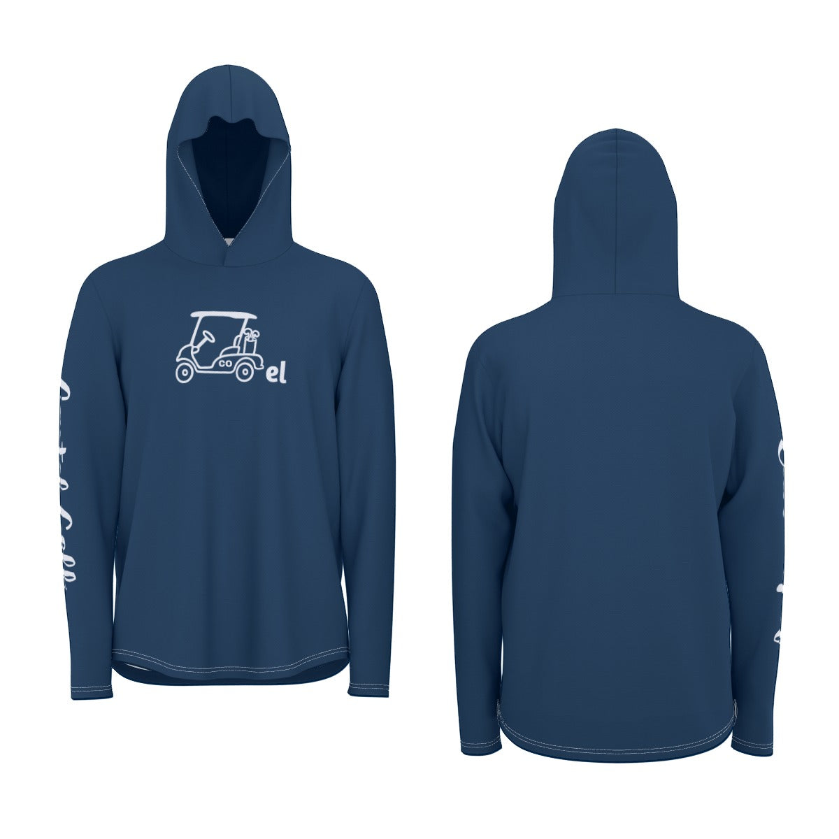 Cartel Golf Navy All-Over Print Unisex Sunscreen  Sports Hoodie With Thumb Holes