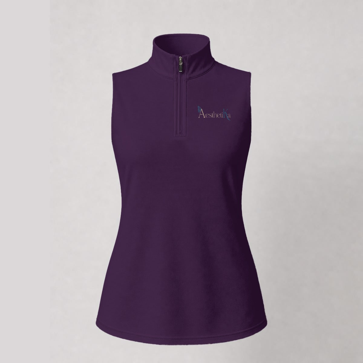 All-Over Print Women’s Sleeveless Sun-Protection Sports Polo