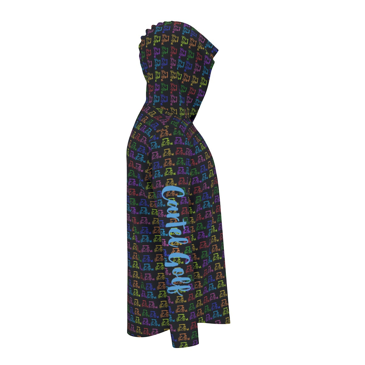 All-Over Print Unisex Sunscreen Sports Hoodie With Thumb Holes "Cartel Golf Colorful"