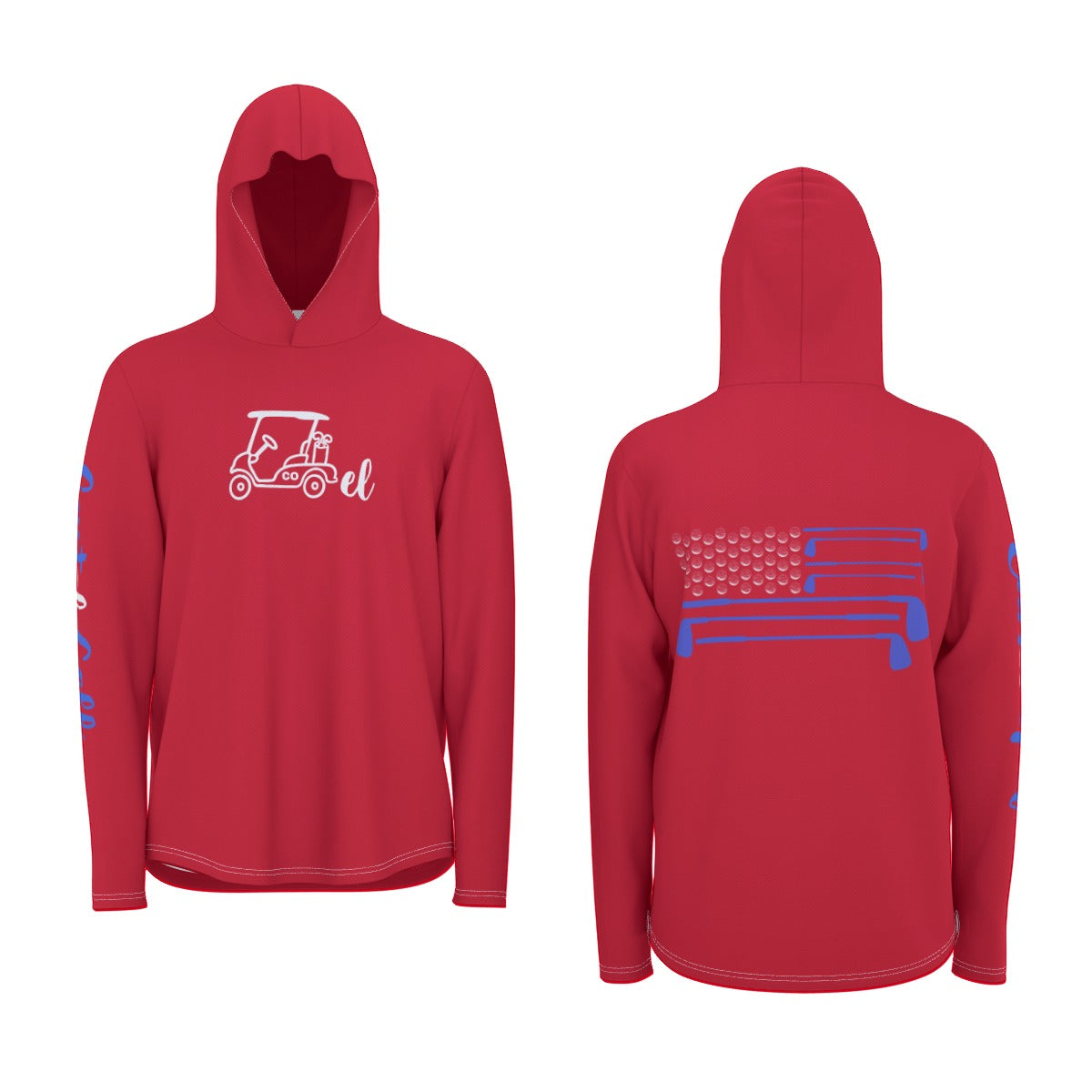 Cartel Golf USA All-Over Print Unisex Sunscreen  Sports Hoodie With Thumb Holes