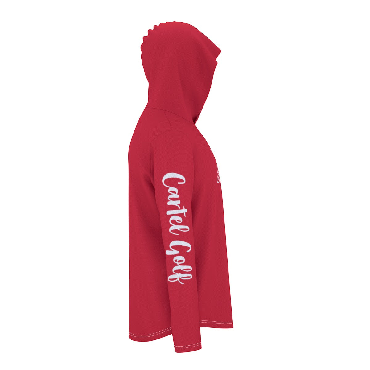 Cartel Golf Red All-Over Print Unisex Sunscreen  Sports Hoodie With Thumb Holes