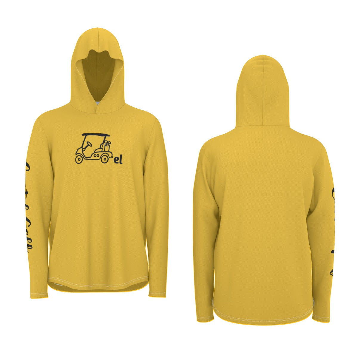 Cartel Golf Yellow All-Over Print Unisex Sunscreen  Sports Hoodie With Thumb Holes