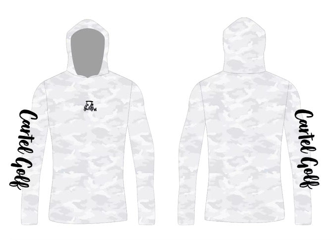 Lightweight Long Sleeve Hooded Shirt "Snow Camo"