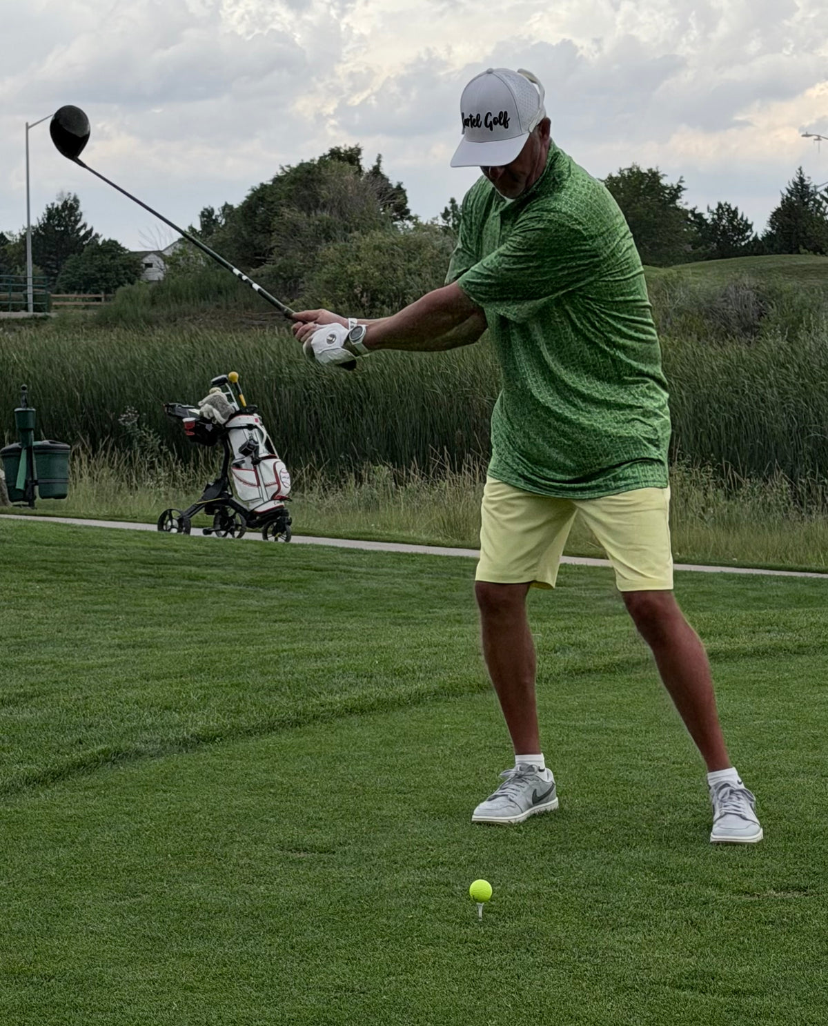 Green w/Yellow Carts Polo
