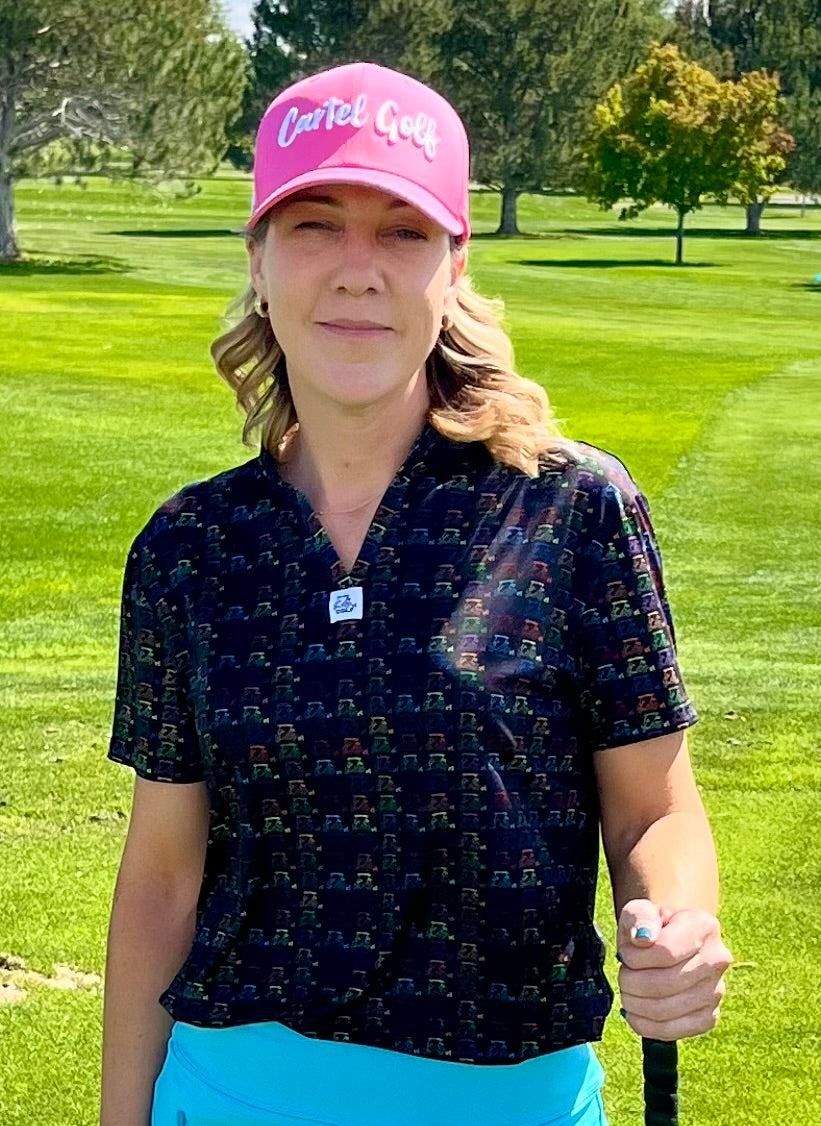 Colorful Black Polo