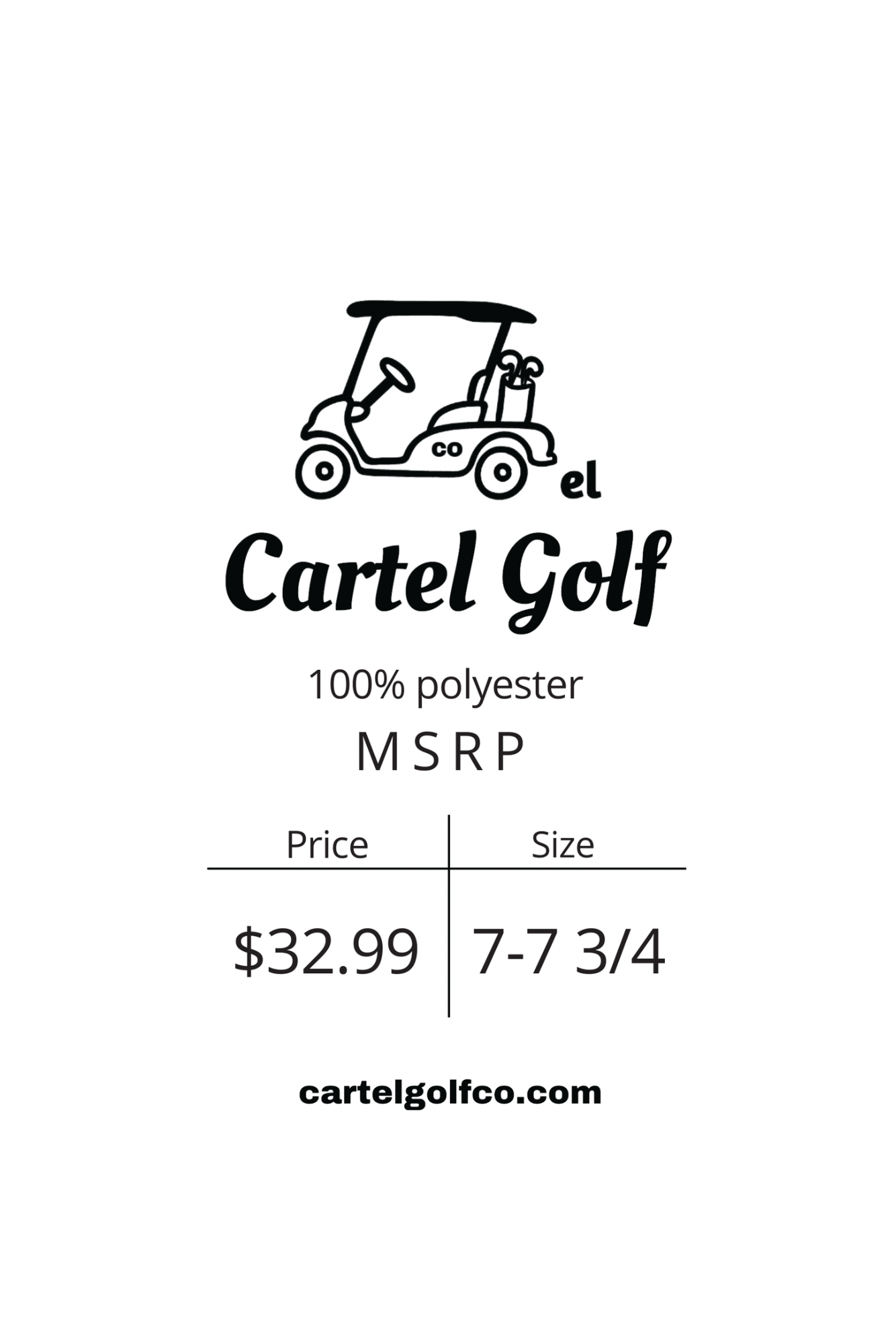 Cartel Golf Signature Black Polyester Hat