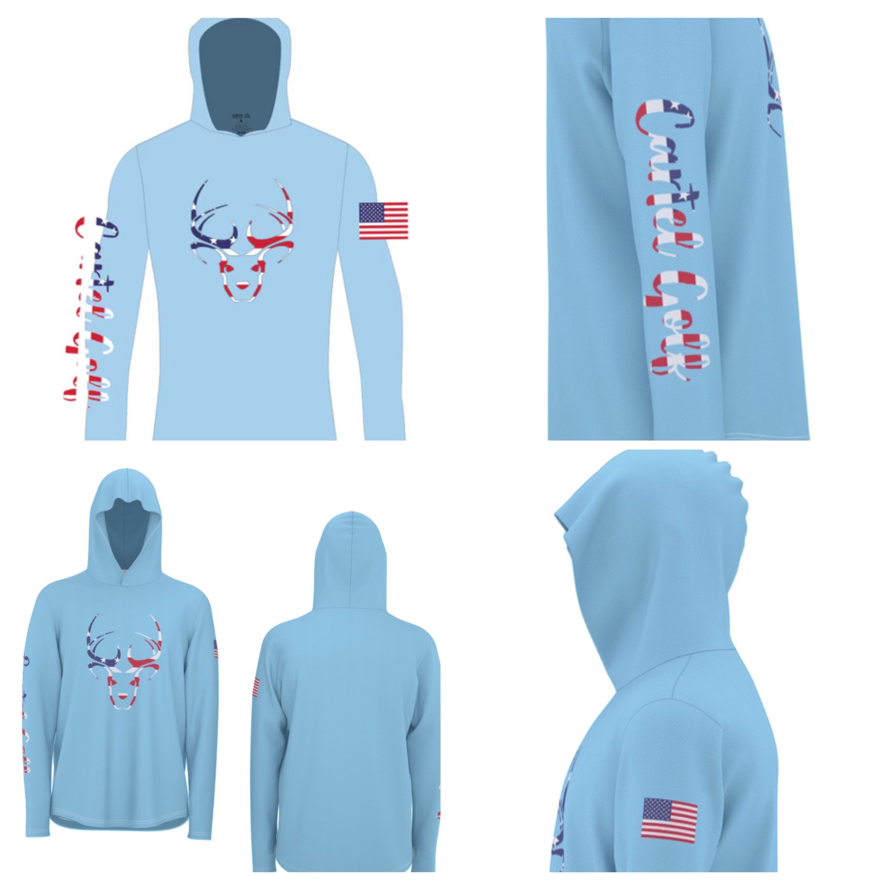 Custom Light Weight Hooded Shirt