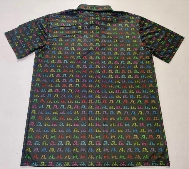 Colorful Black Polo