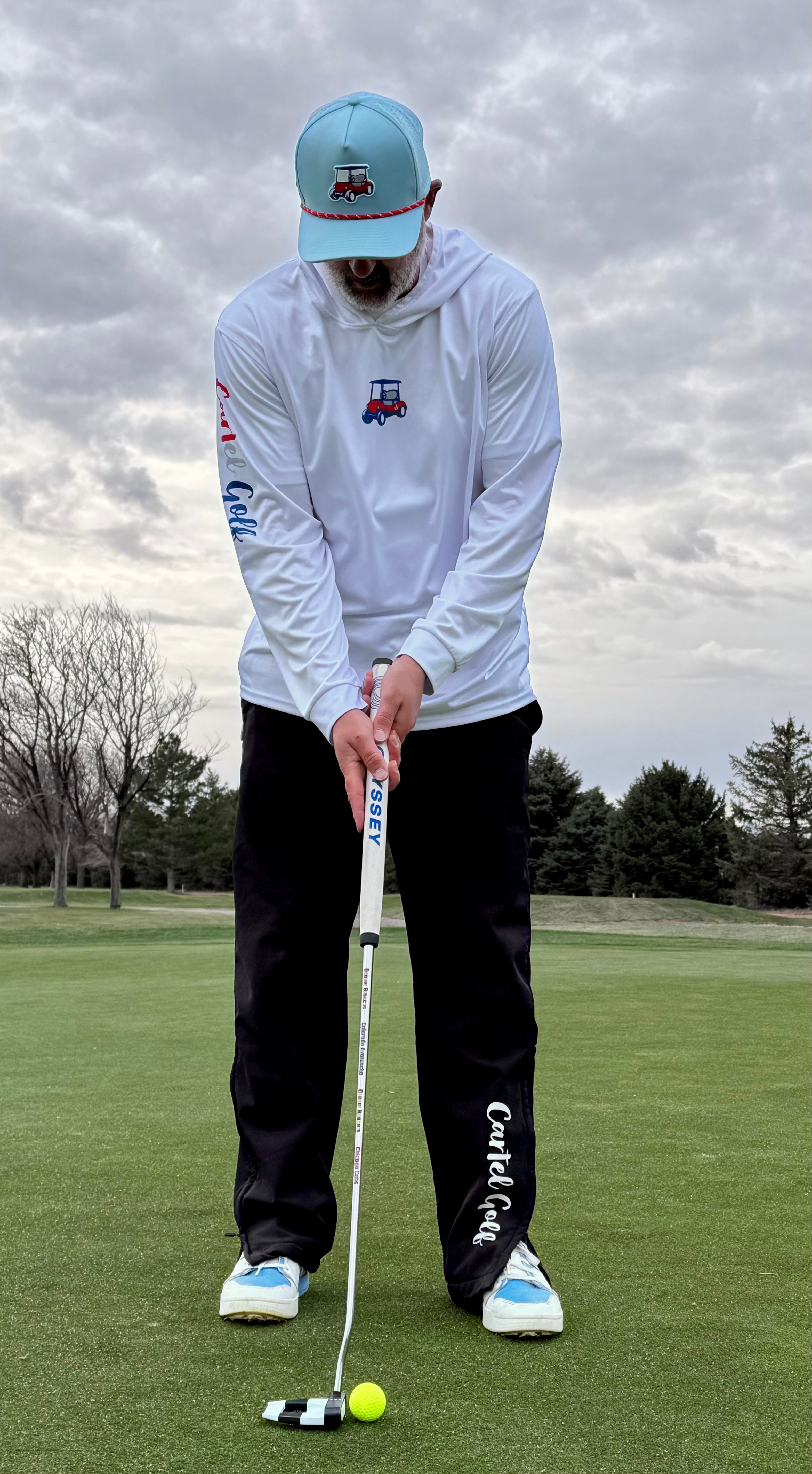 Lightweight Long Sleeve Hooded Shirt "White USA PRIDE"