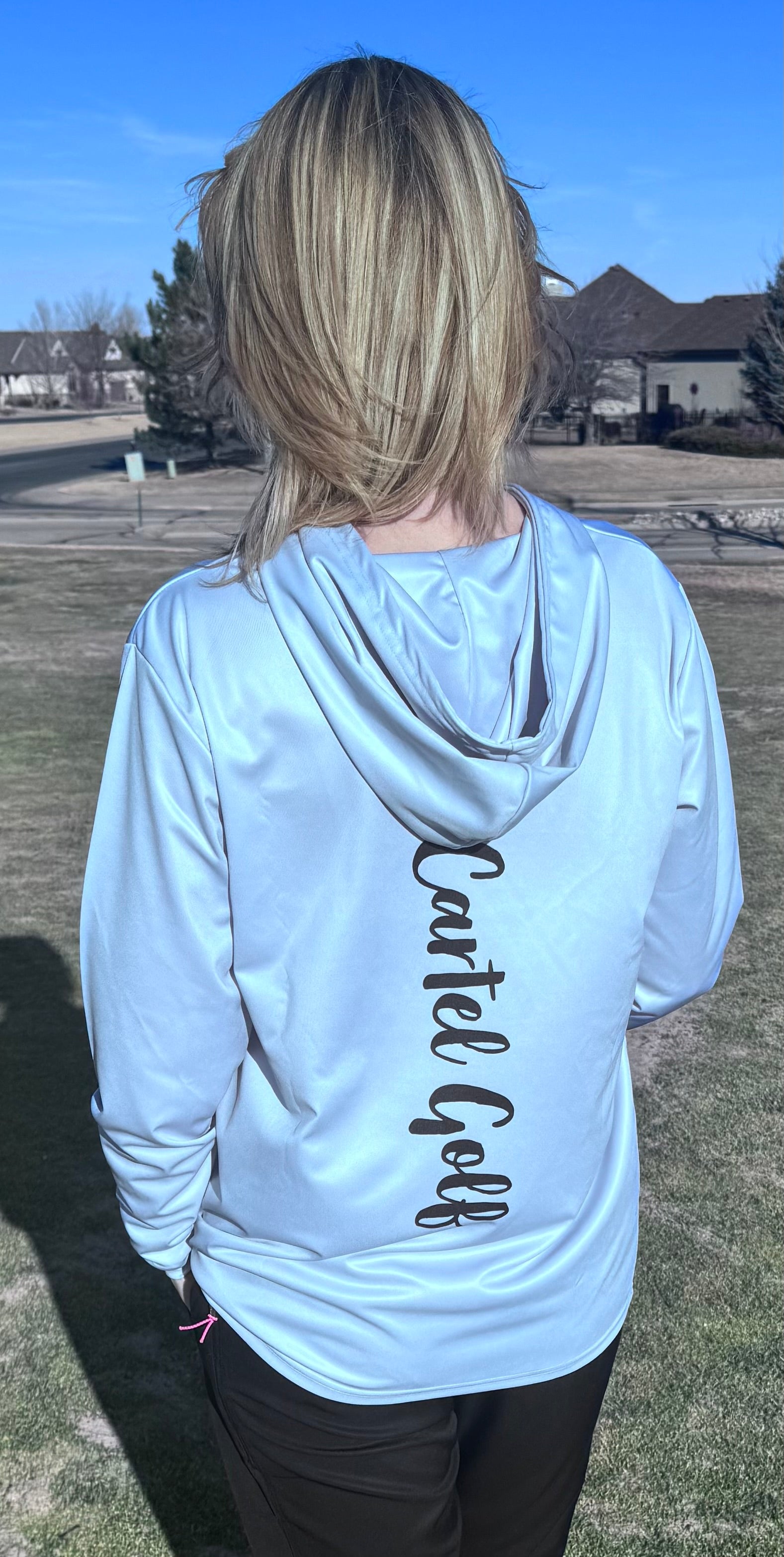 Lightweight Long Sleeve Hooded Shirt "Silver"